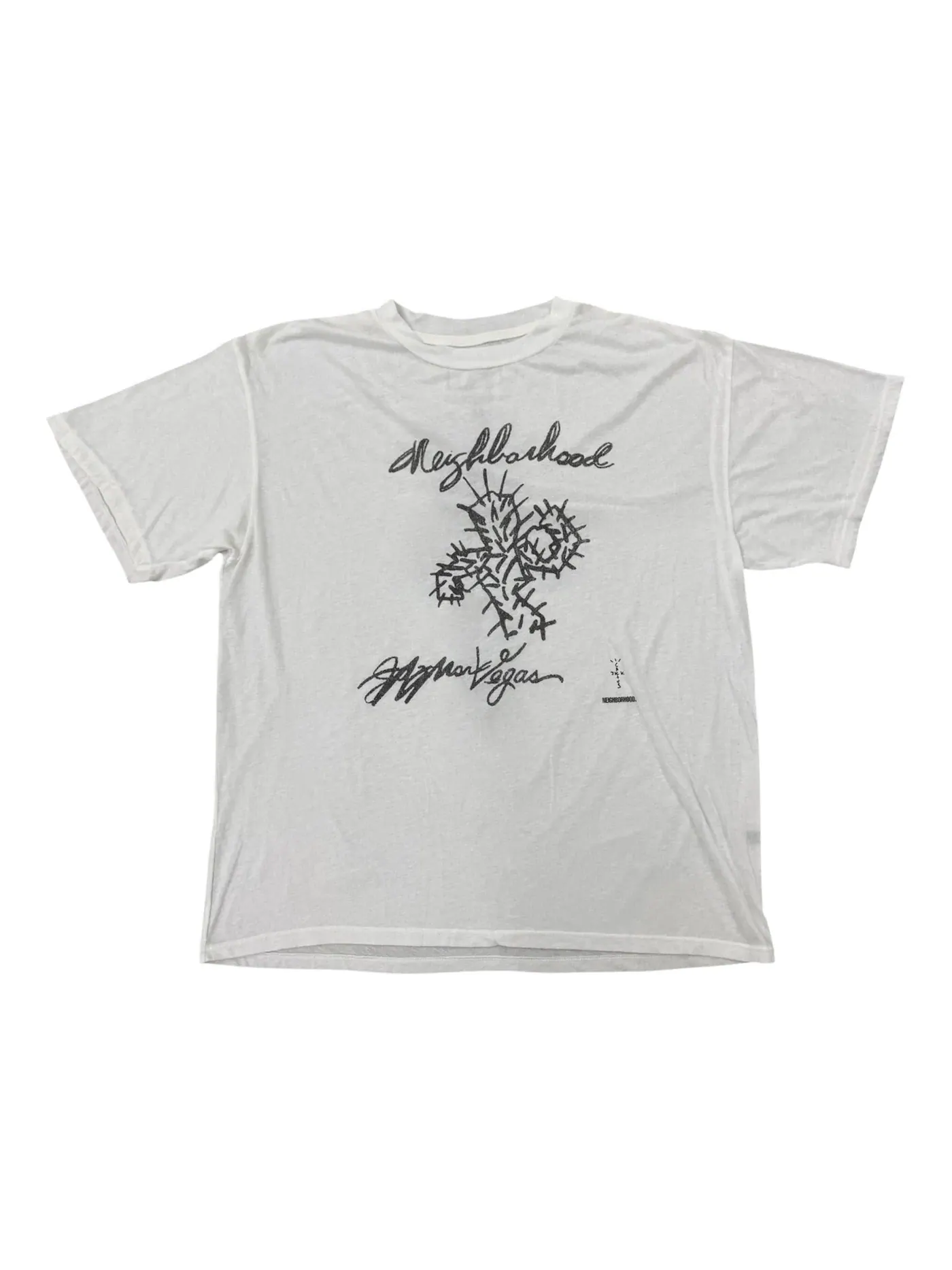 Мужская футболка с принтом Travis Scott x Neighborhood Drawing Tee — изображение 1 из 2, белый