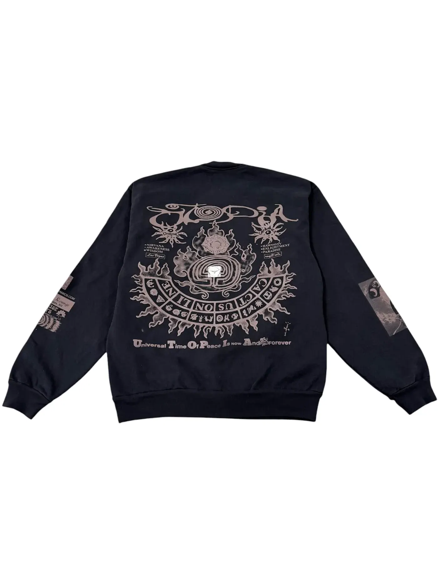 Мужской свитшот с принтом Crewneck Travis Scott — изображение 1 из 2, черный