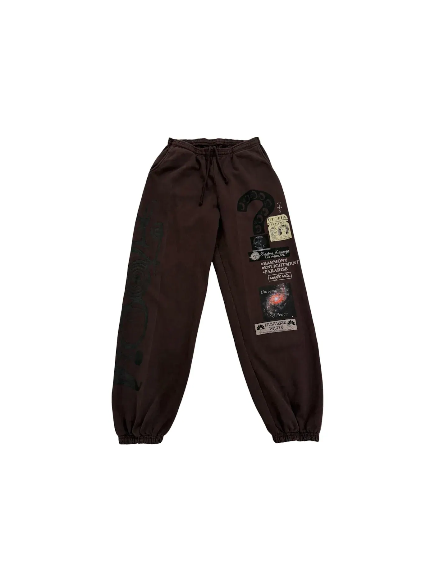 Мужские спортивные штаны с принтом Sweatpants Travis Scott — изображение 1 из 2, коричневый