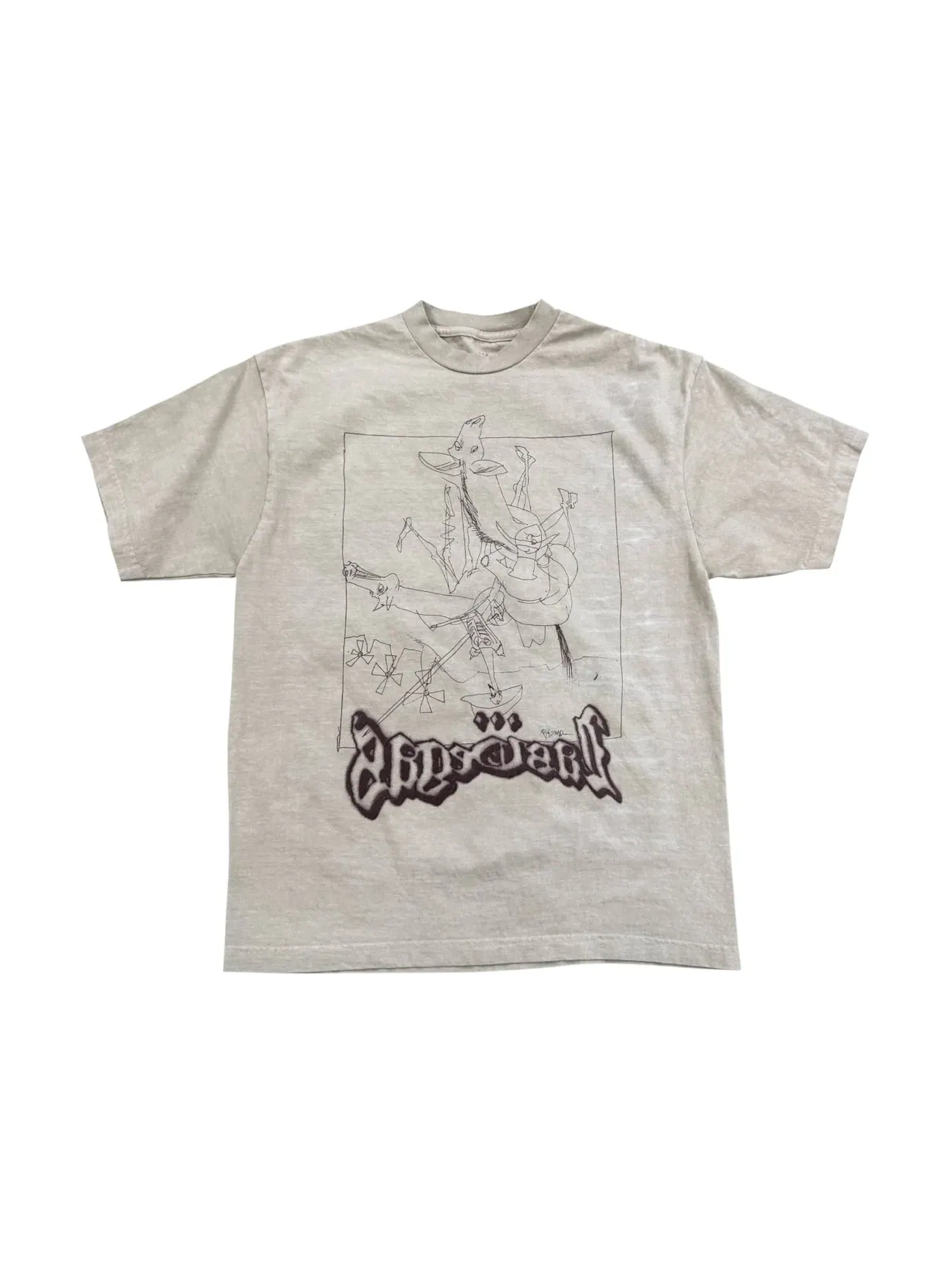 Мужская футболка с принтом Sketch Tee Travis Scott — изображение 1 из 2, серый