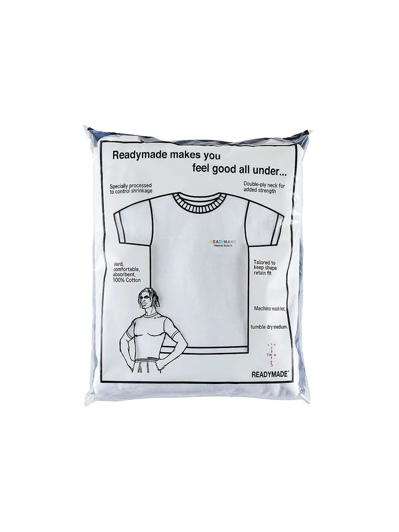 Мужской комплект футболок с принтом T-Shirts (3 Pack) Travis Scott — изображение 3 из 3, белый