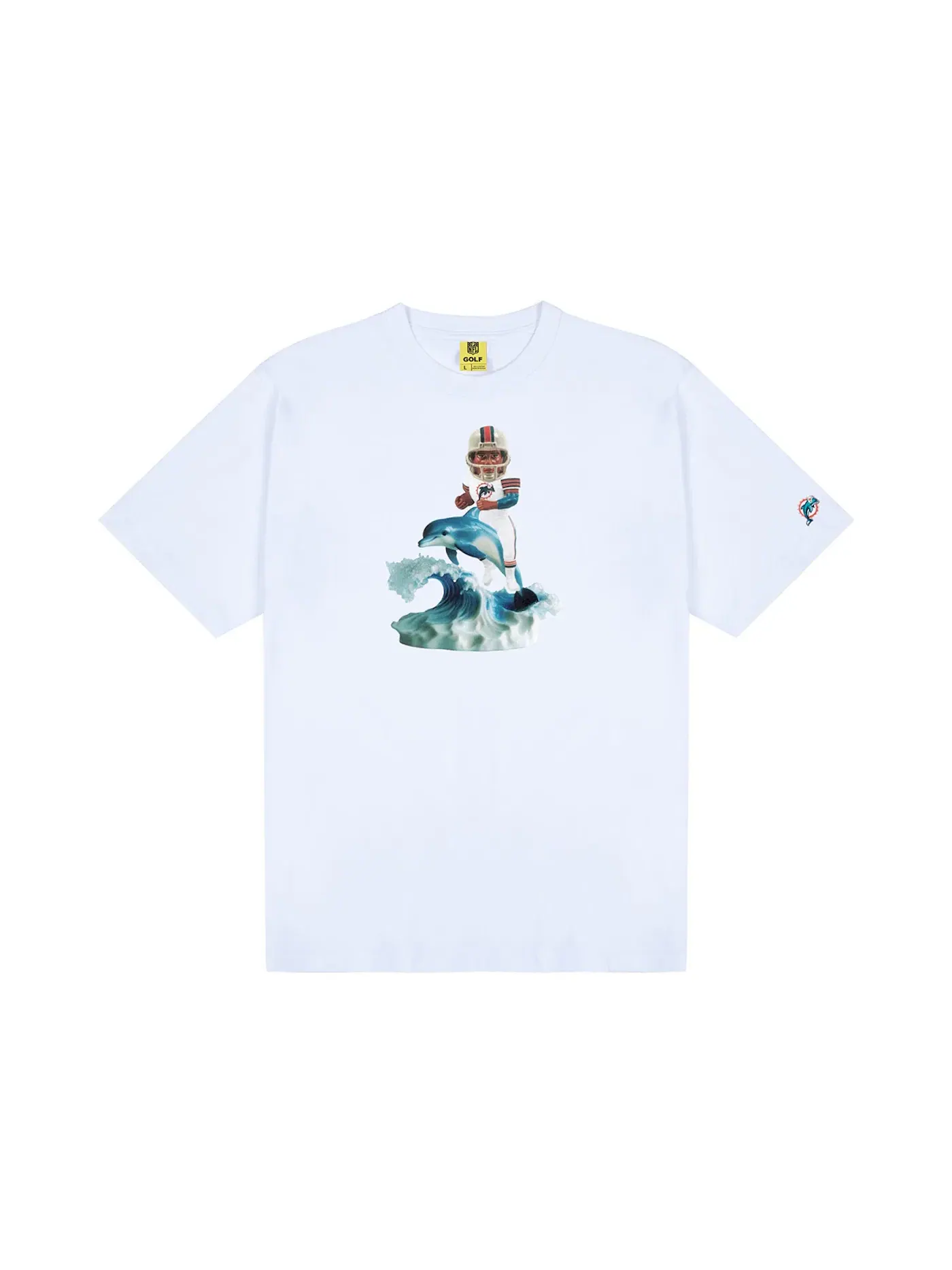 Мужская футболка с принтом Tyler, The Creator Golf Wang x NFL Dolphins Bobblehead Golf Le Fleur