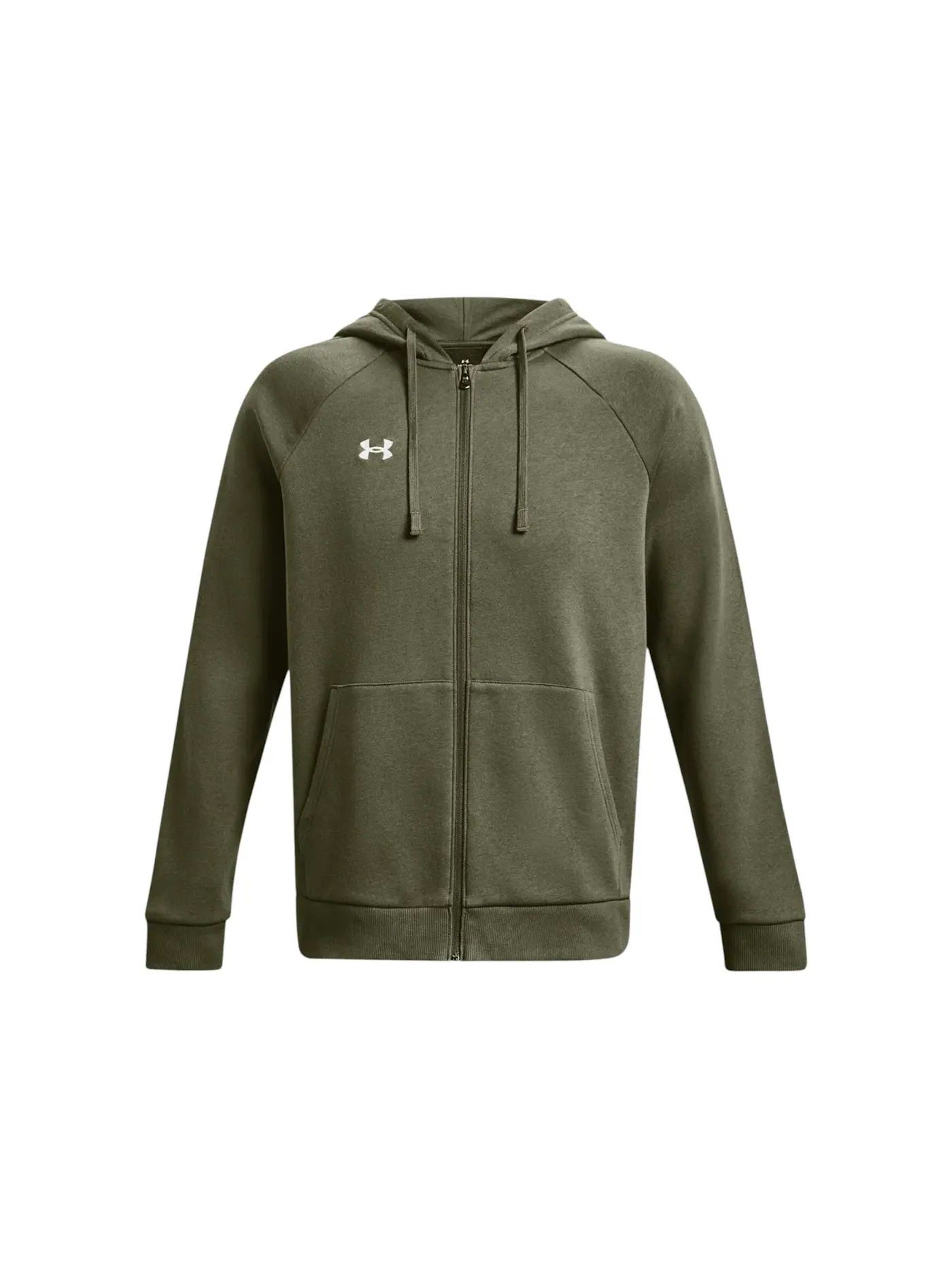 Мужская худи с длинным рукавом Under Armour Rival Fleece Full-Zip — изображение 1 из 2, зеленый/черный