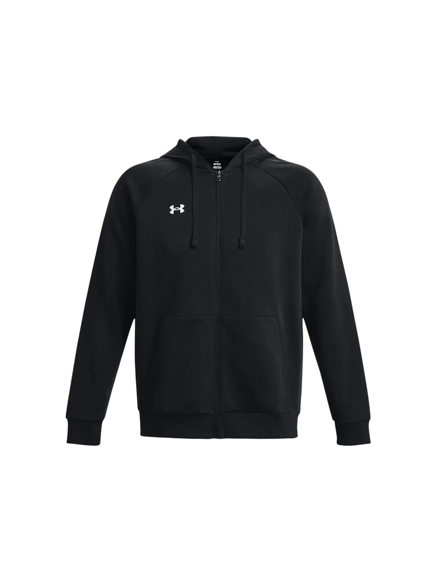 Мужская худи на молнии Under Armour UA Rival Fleece Full-Zip — изображение 1 из 2, черный/белый
