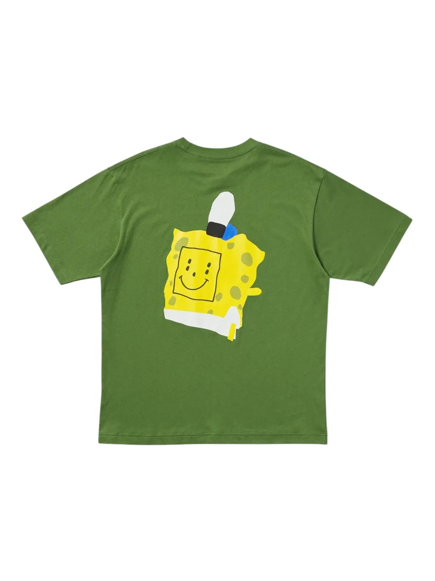Мужская футболка с принтом Uniqlo x CPFM Spongebob Squarepants UT Graphic T-shirt — изображение 2 из 2, оливковый