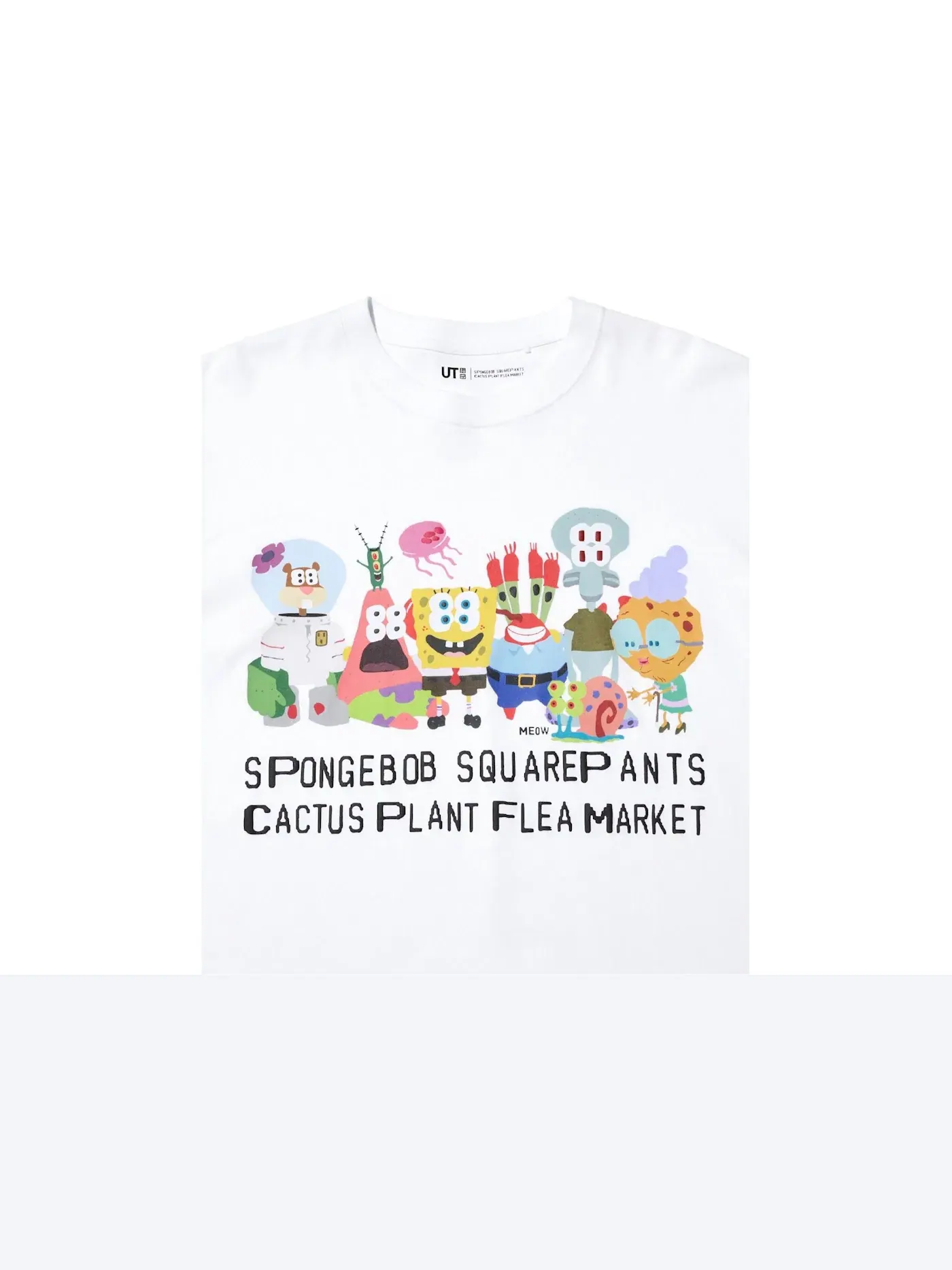 Мужская футболка с принтом Uniqlo x CPFM Spongebob Squarepants UT Graphic II T Shirt — изображение 2 из 2, белый