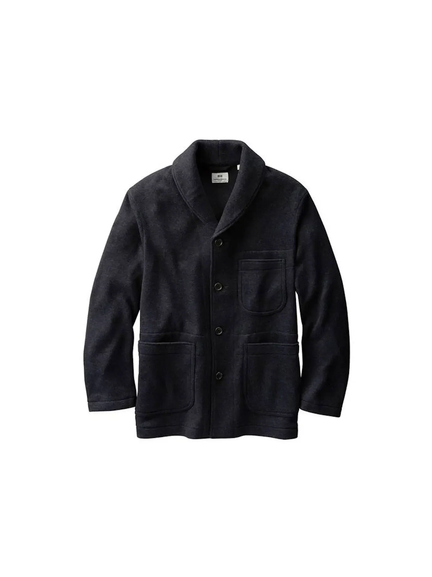 Мужское пальто из флиса Tailored Jacket Uniqlo — изображение 1 из 1, темно-синий