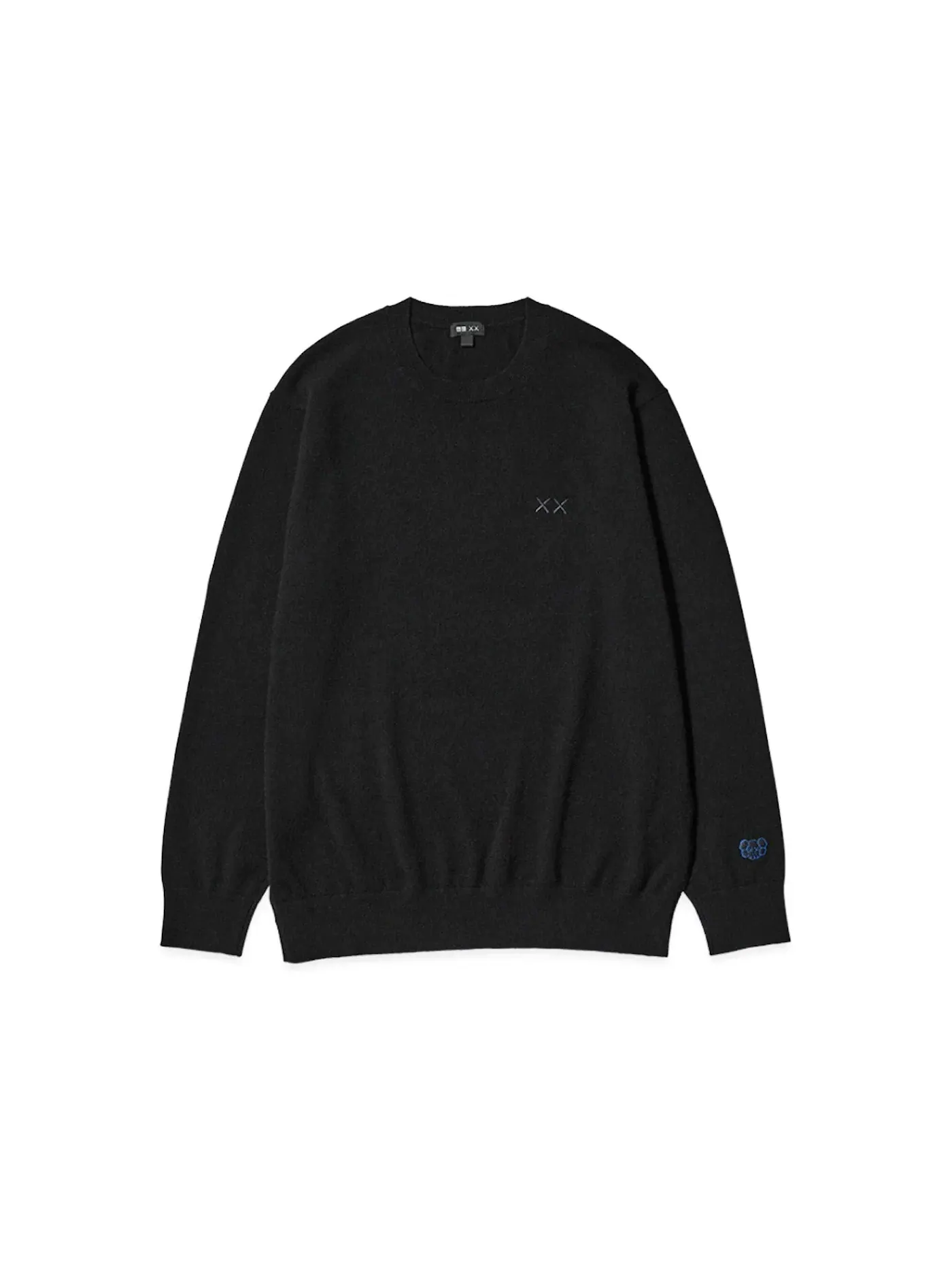 Женский джемпер с круглым вырезом Uniqlo x KAWS — изображение 1 из 1, черный