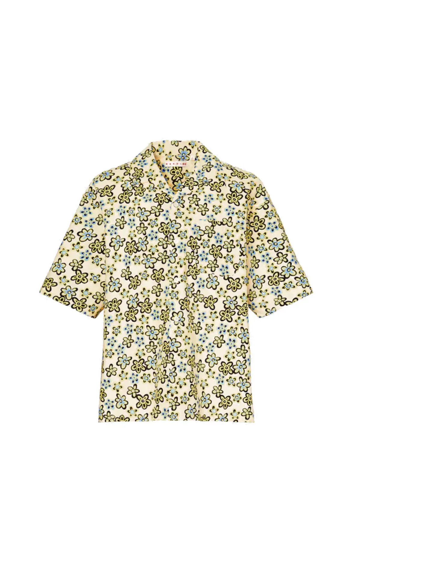Мужская рубашка свободного кроя с отложным воротником Shirt Uniqlo — изображение 1 из 1, белый