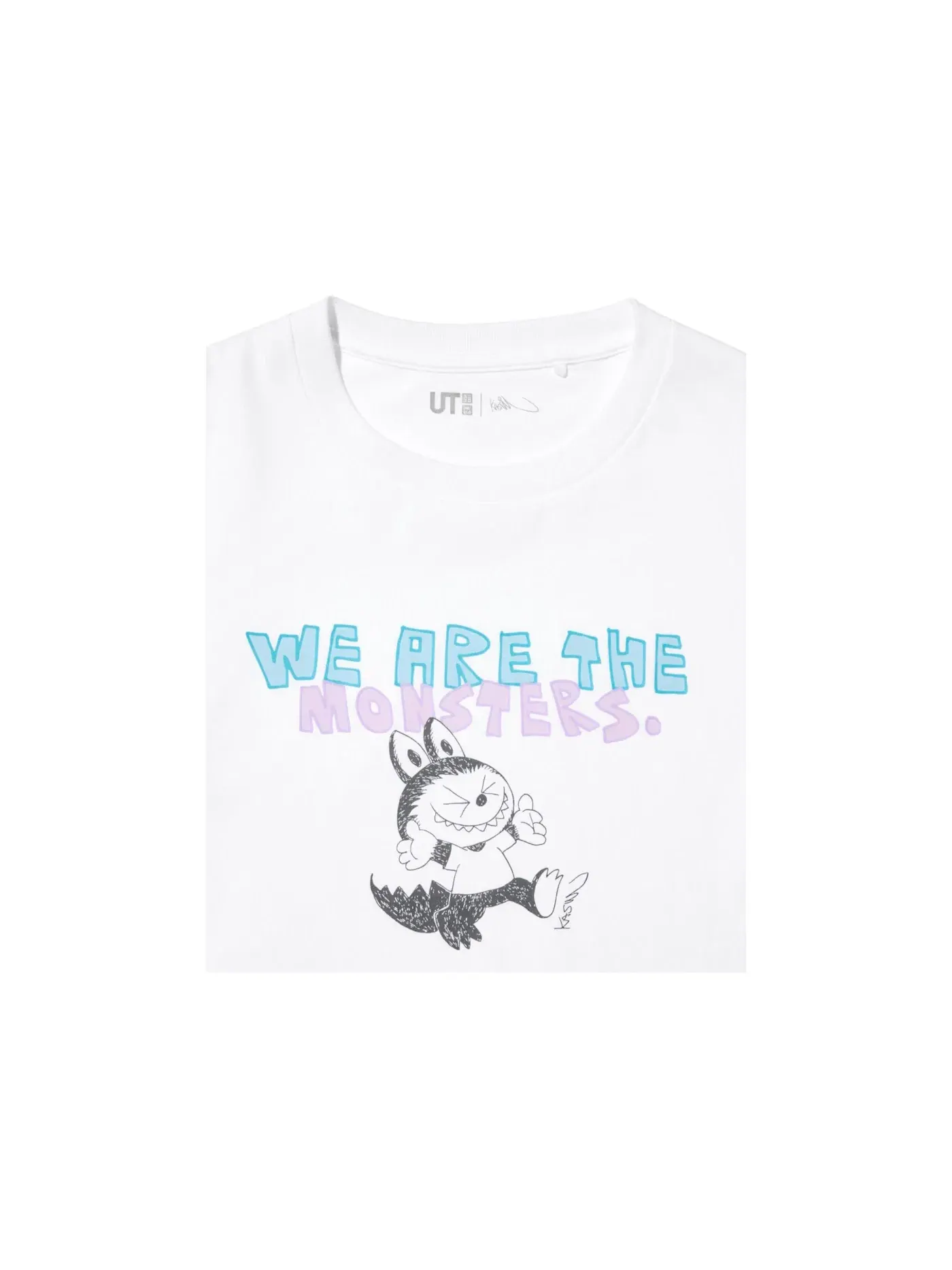 Детская футболка с принтом Uniqlo x POP MART THE MONSTERS Kids UT Graphic T-Shirt Uniqlo — изображение 2 из 2, белый