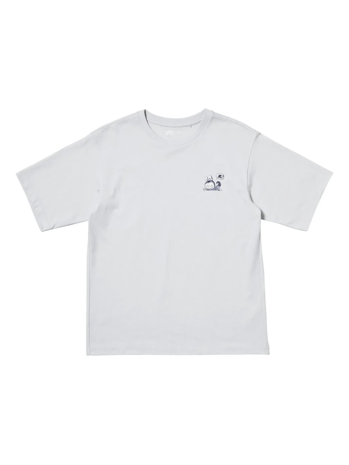 Женская футболка с принтом Uniqlo x POP MART The Monsters Uniqlo — изображение 1 из 2, светлый серый