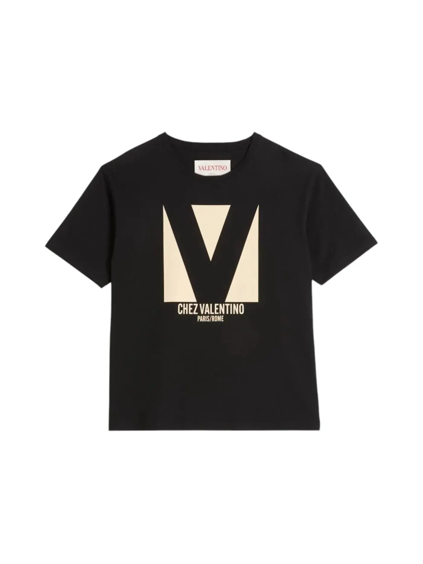 Мужская футболка с принтом Valentino Chez Valentino Print T-Shirt — изображение 1 из 1, черный