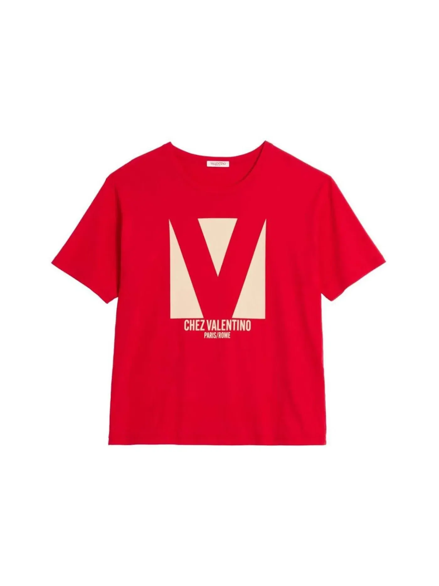 Мужская футболка с принтом Valentino Chez Valentino T-shirt — изображение 1 из 1, красный