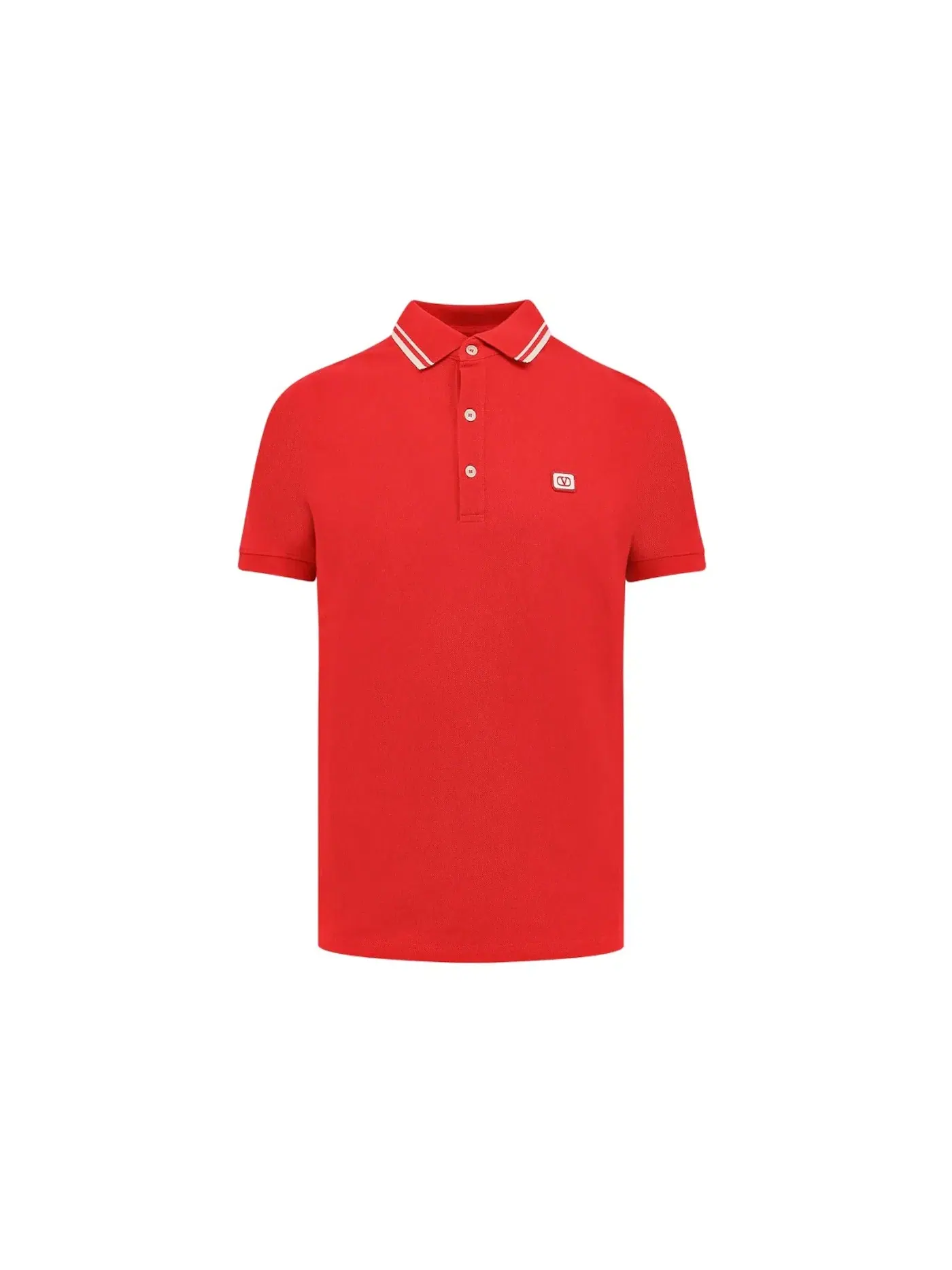 Мужское поло с коротким рукавом Valentino VLogo Embroidered Short-Sleeved Polo Shirt