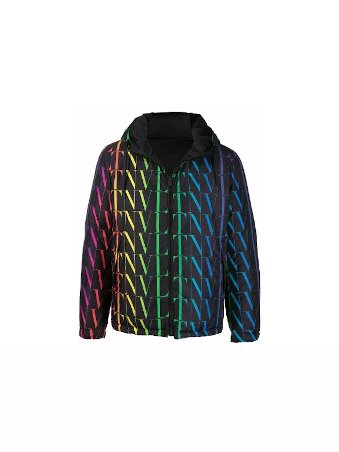 Мужская пуховая куртка с принтом Valentino VLTN Allover Logo