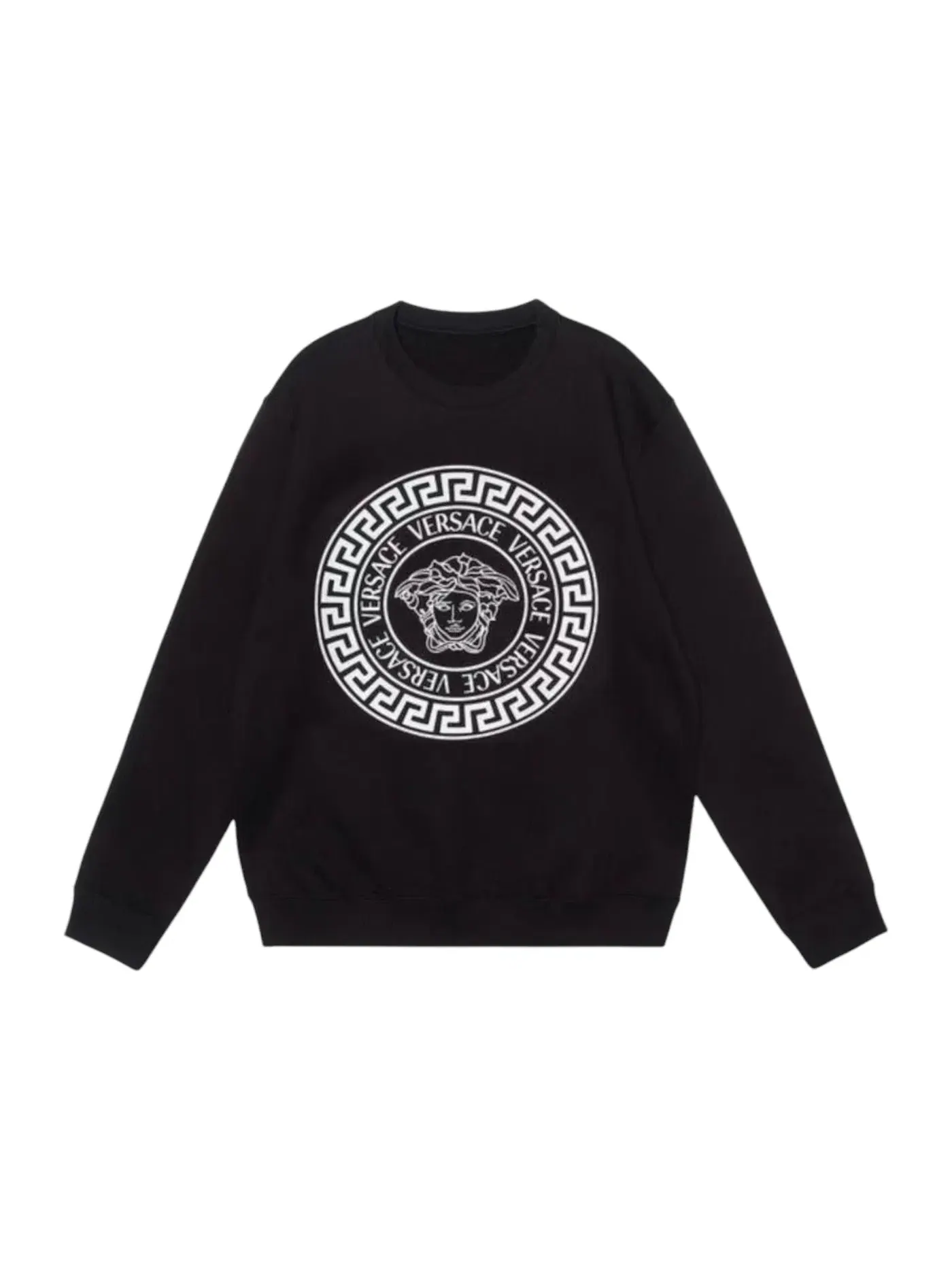Мужской свитшот с принтом Versace Medusa Logo — изображение 1 из 1, черный