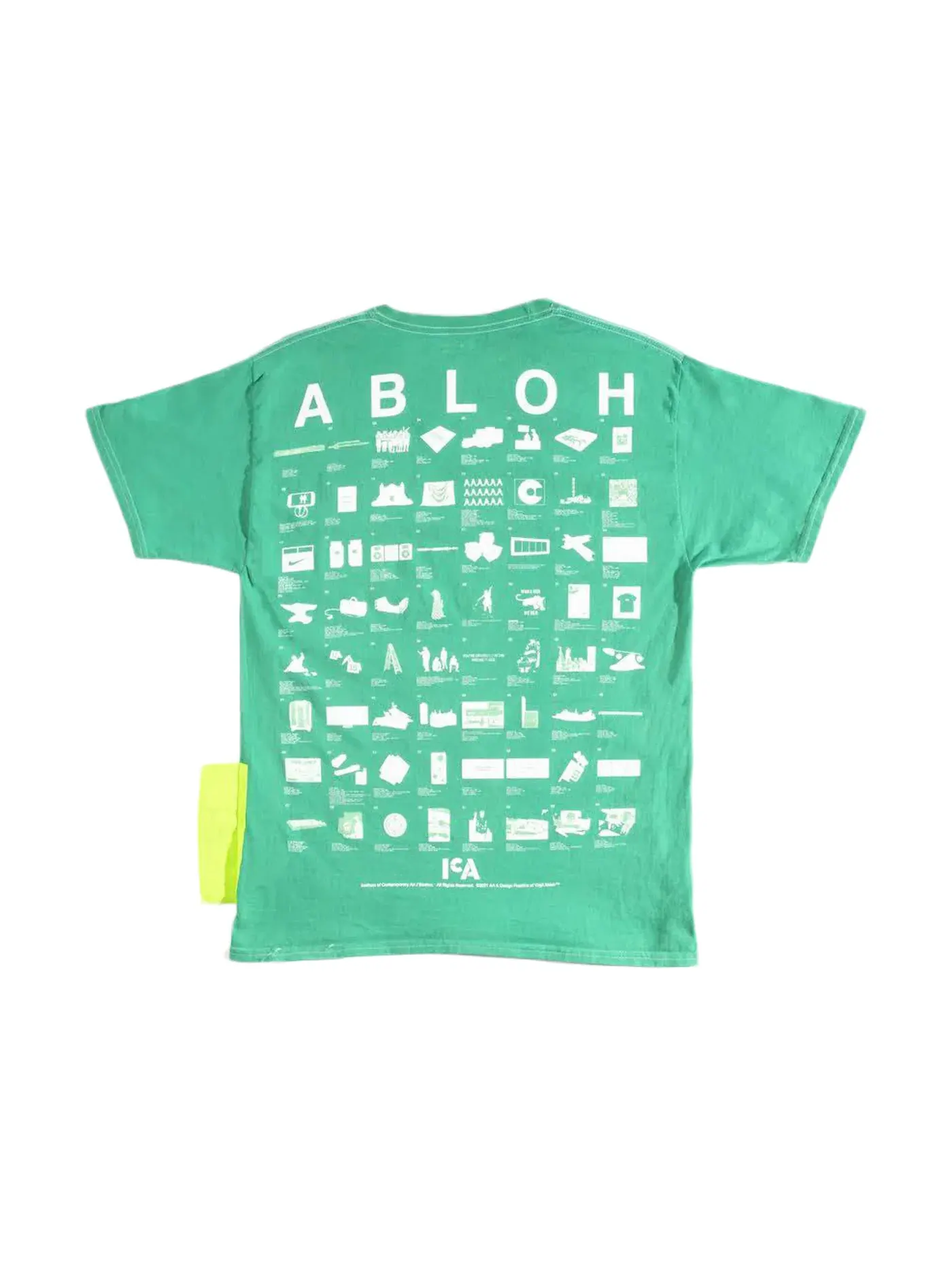 Мужская футболка с принтом Virgil Abloh ICA Collection — изображение 2 из 2, зеленый