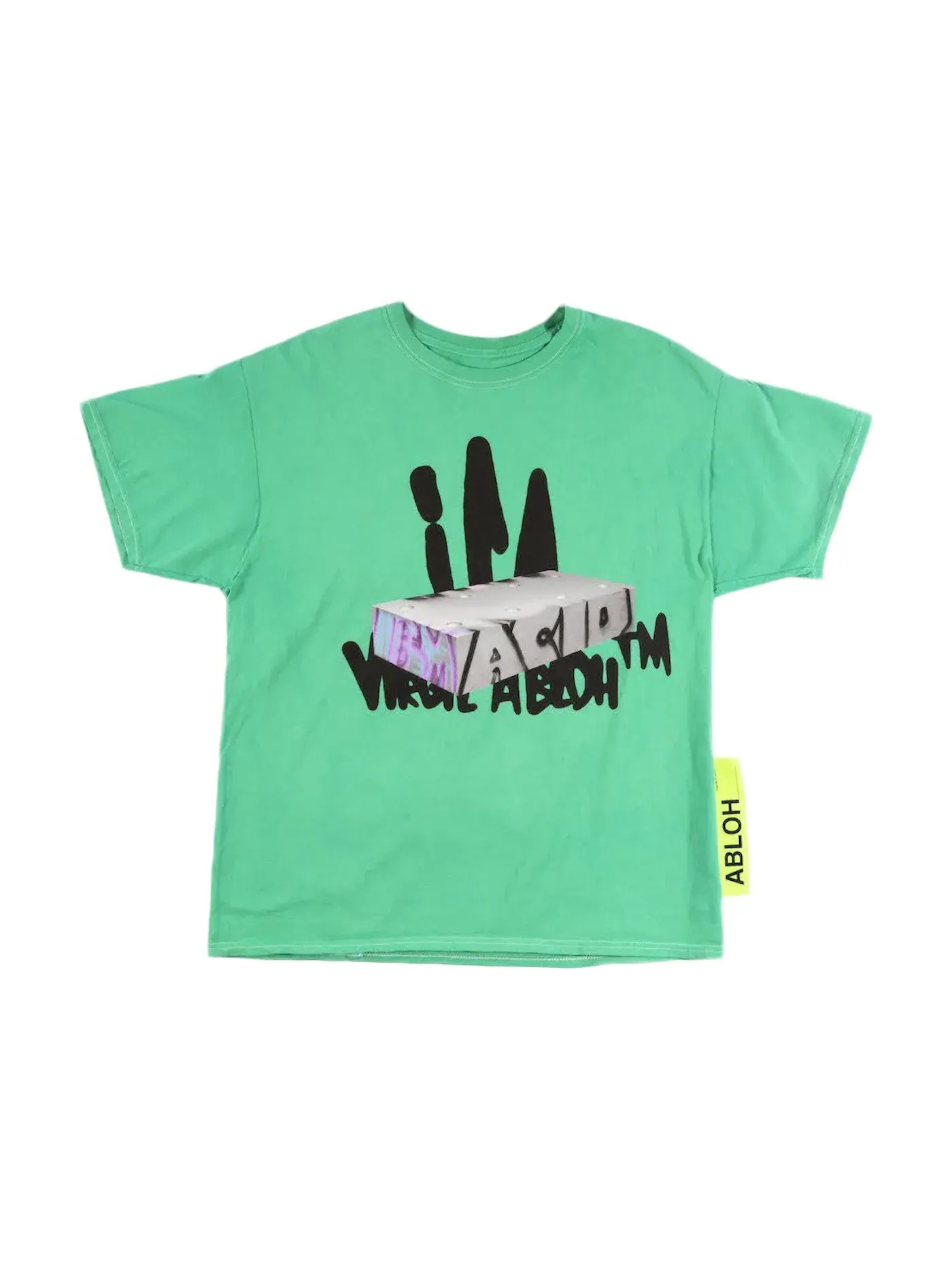 Мужская футболка с принтом T-shirt Virgil Abloh — изображение 1 из 2, зеленый