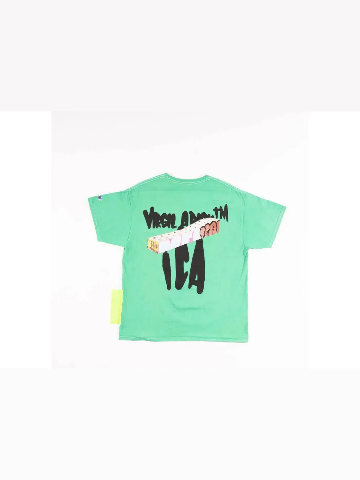 Мужская футболка с принтом T-shirt Virgil Abloh — изображение 2 из 2, зеленый