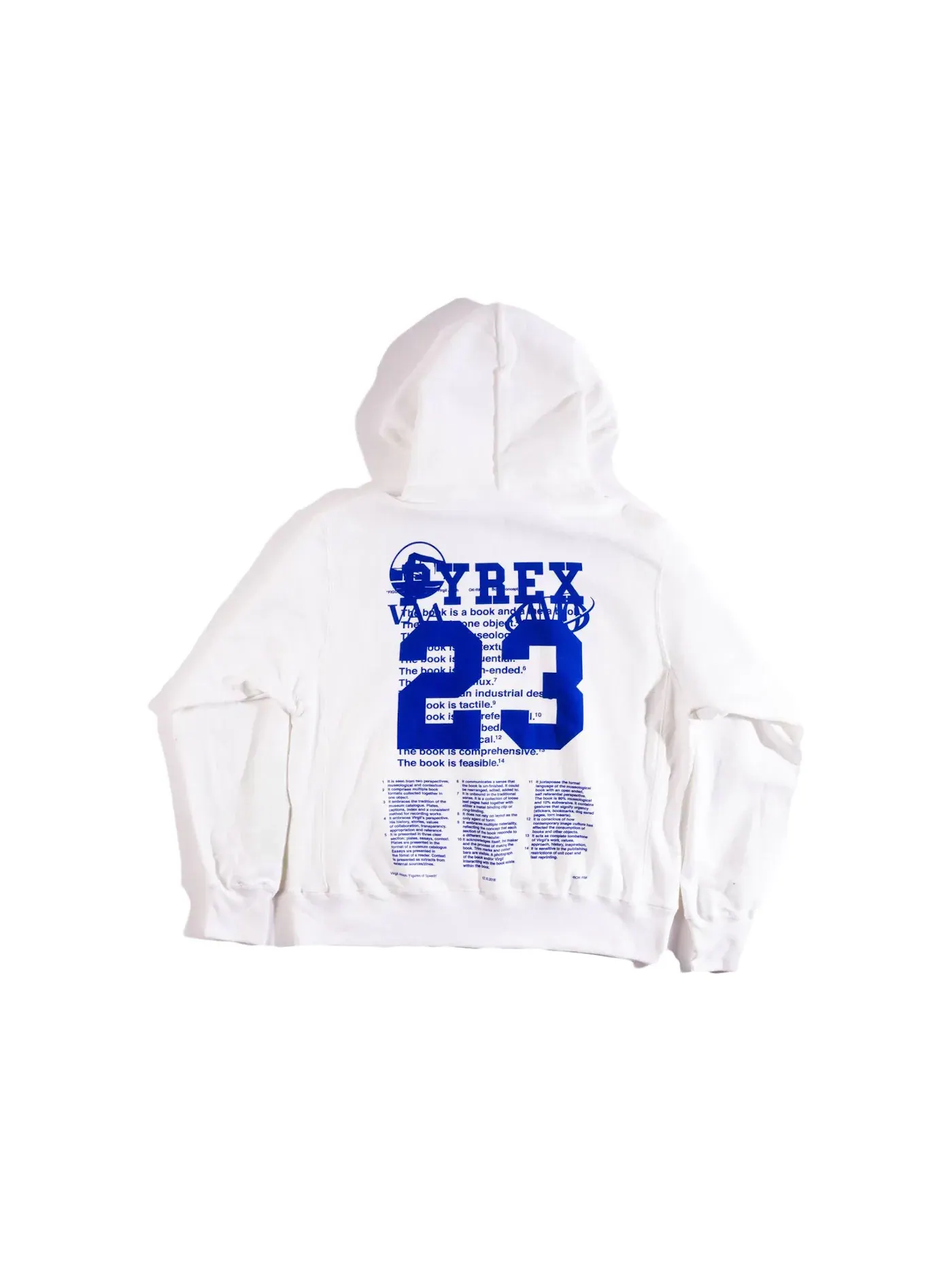 Мужской худи с принтом Hoodie Virgil Abloh — изображение 2 из 2, белый