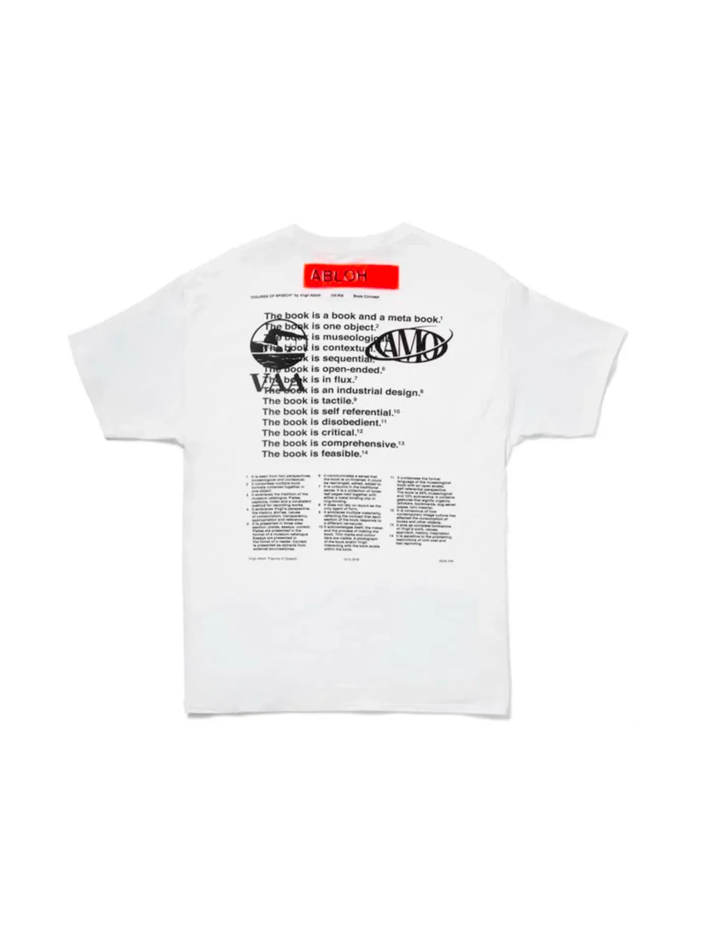 Мужская футболка с принтом Figures of Speech Lines Virgil Abloh — изображение 2 из 2, белый