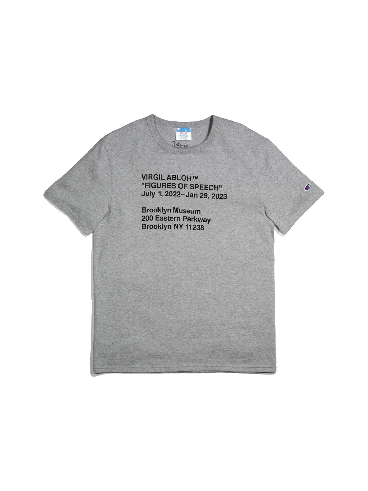 Мужская футболка с принтом Tee Virgil Abloh — изображение 2 из 2, серый