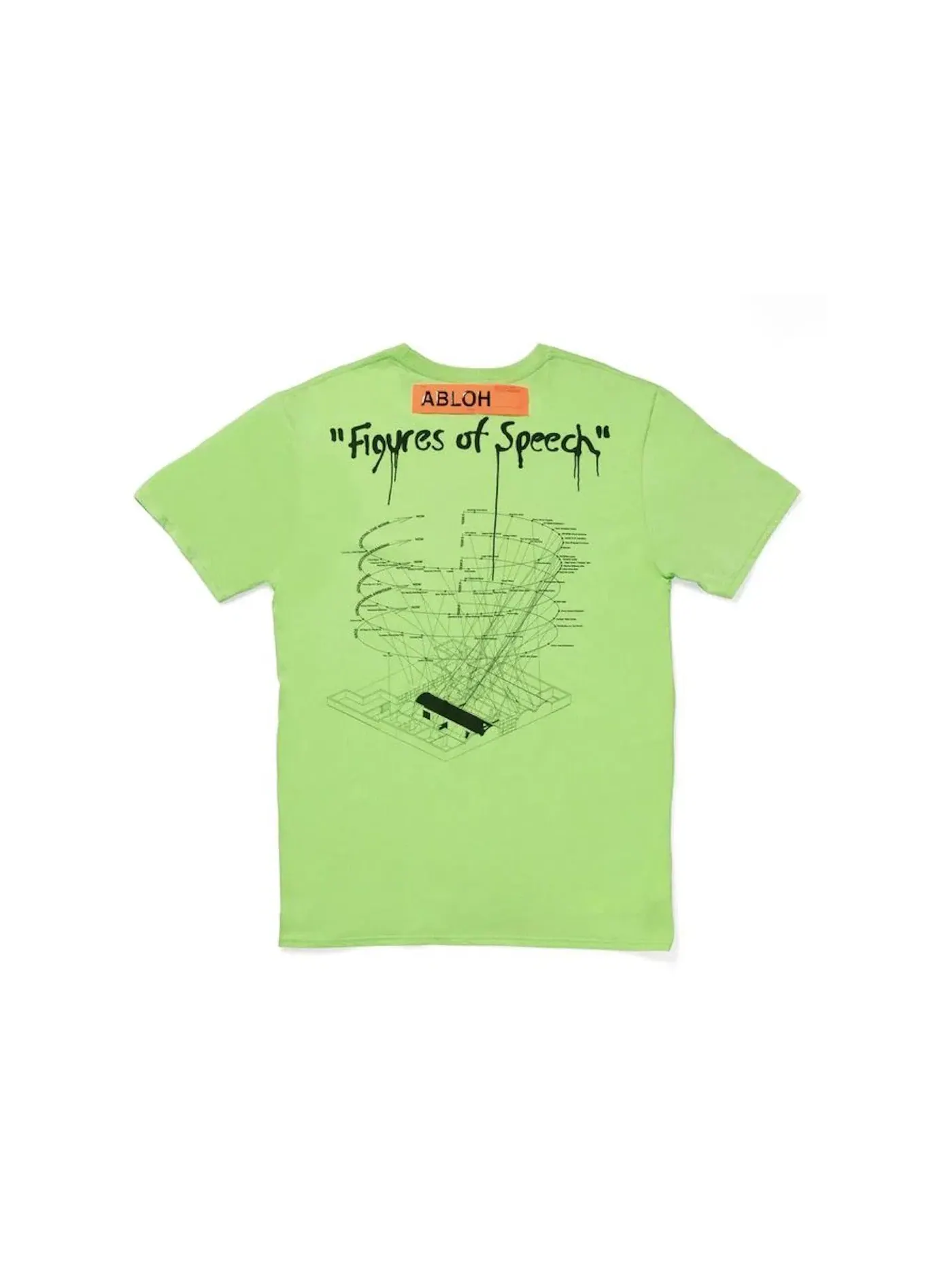 Мужская футболка с принтом Tee Virgil Abloh — изображение 2 из 2, зеленый