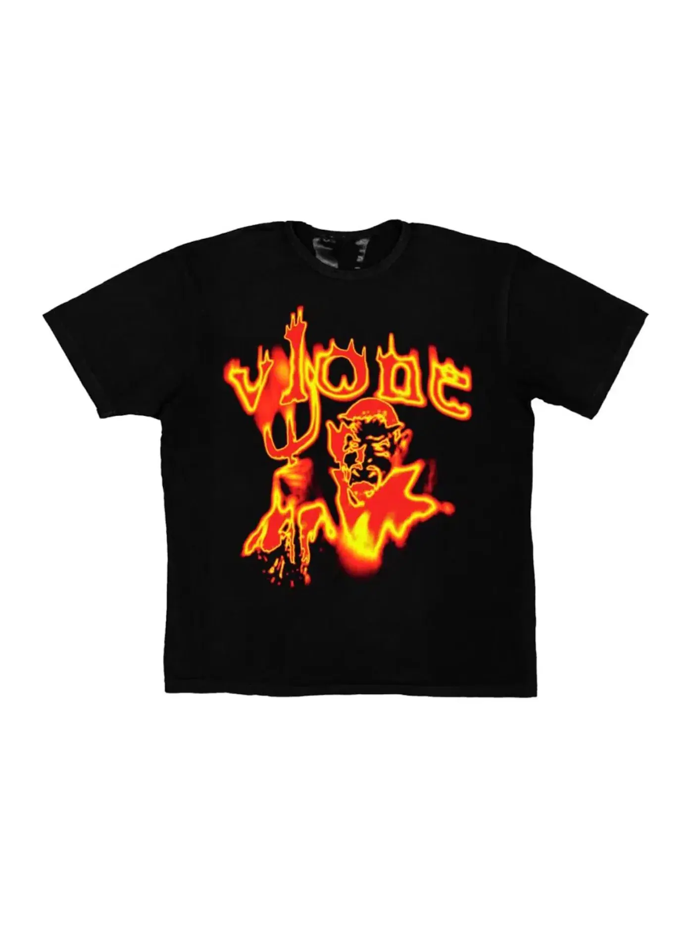 Мужская футболка с принтом Vlone Devil Spit — изображение 1 из 2, черный