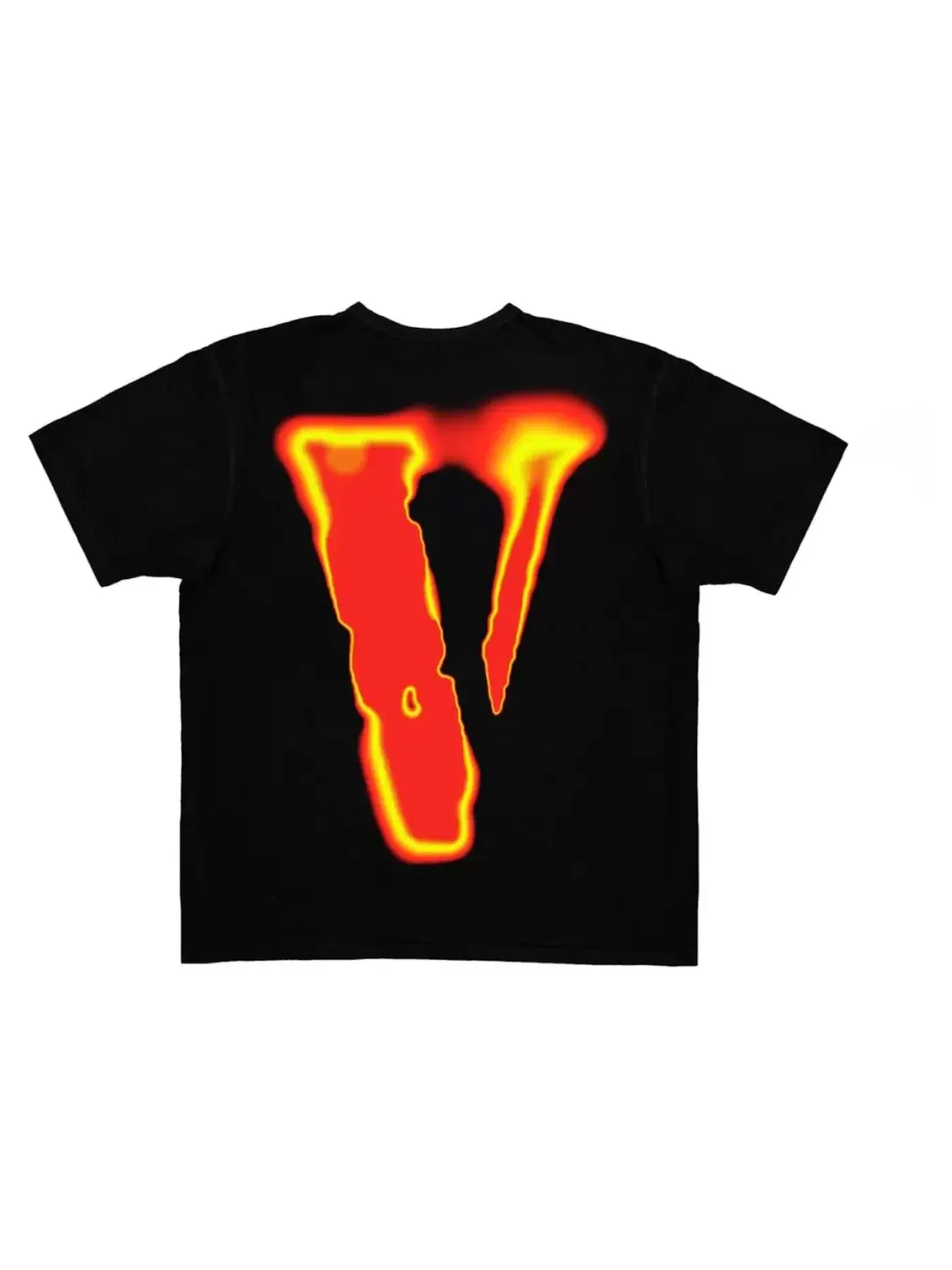 Мужская футболка с принтом Vlone Devil Spit — изображение 2 из 2, черный