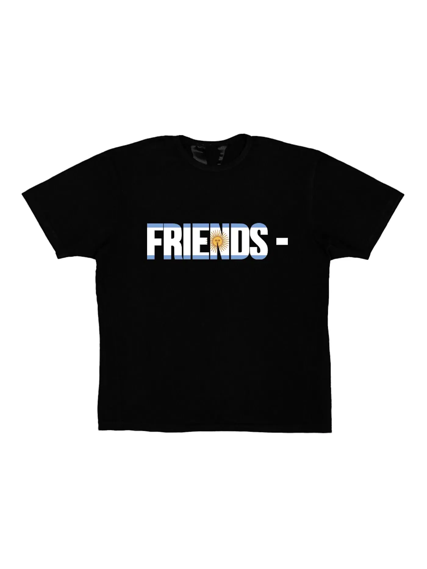 Мужская футболка с принтом Vlone FRIENDS ARG T-shirt Black — изображение 1 из 2, черный