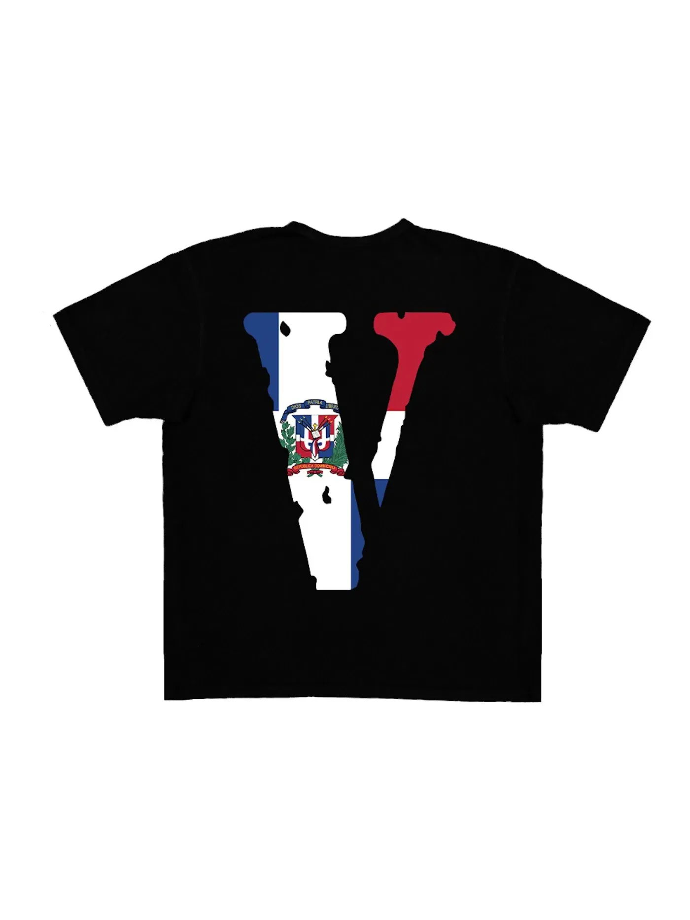Мужская футболка с принтом Vlone — изображение 2 из 2, черный