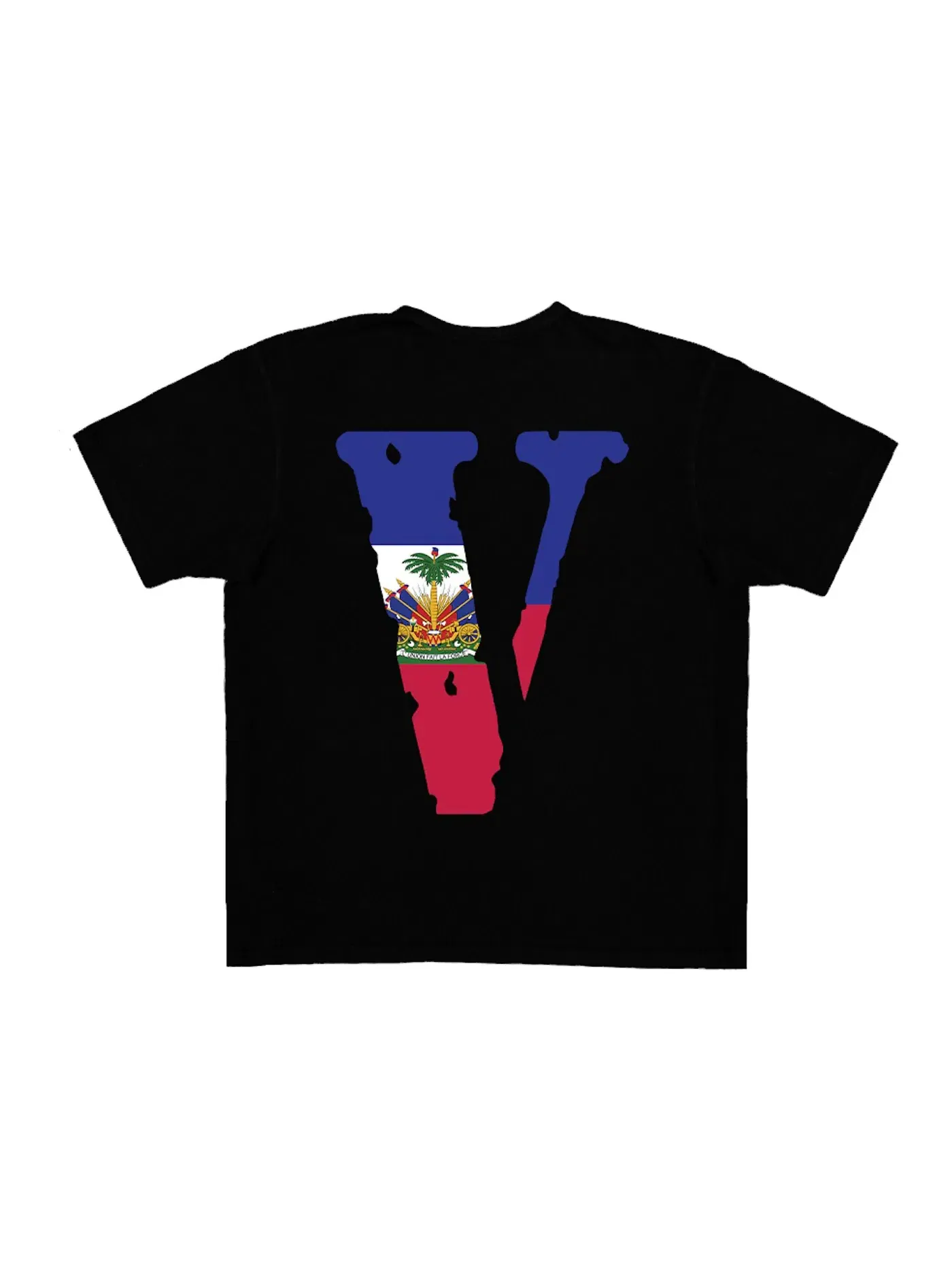 Мужская футболка с принтом Vlone Friends HTI Vlone — изображение 2 из 2, черный