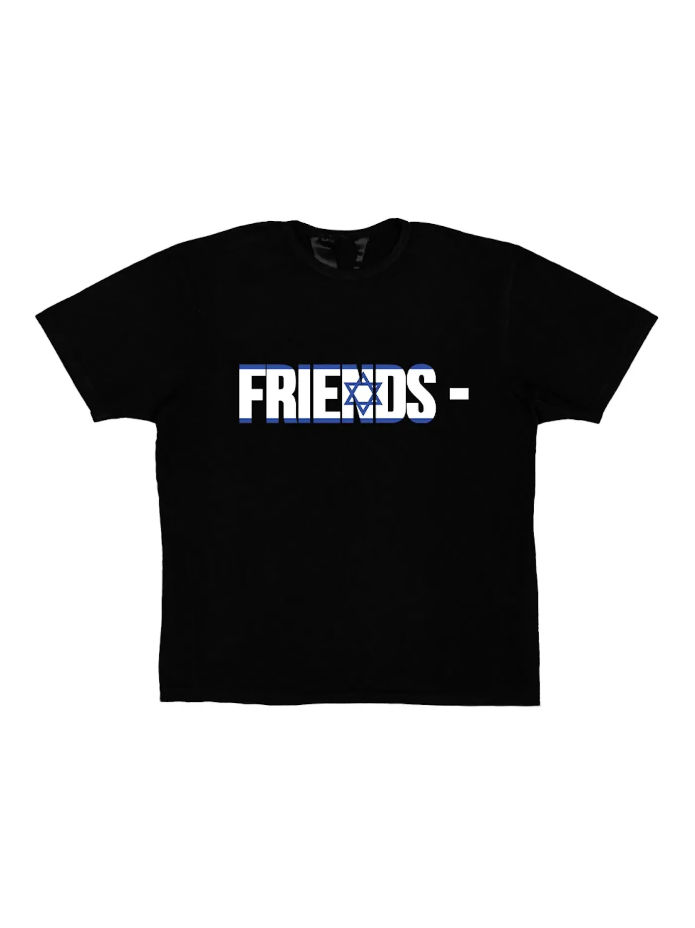 Мужская футболка с принтом Vlone Friends ISR T-shirt — изображение 1 из 2, черный