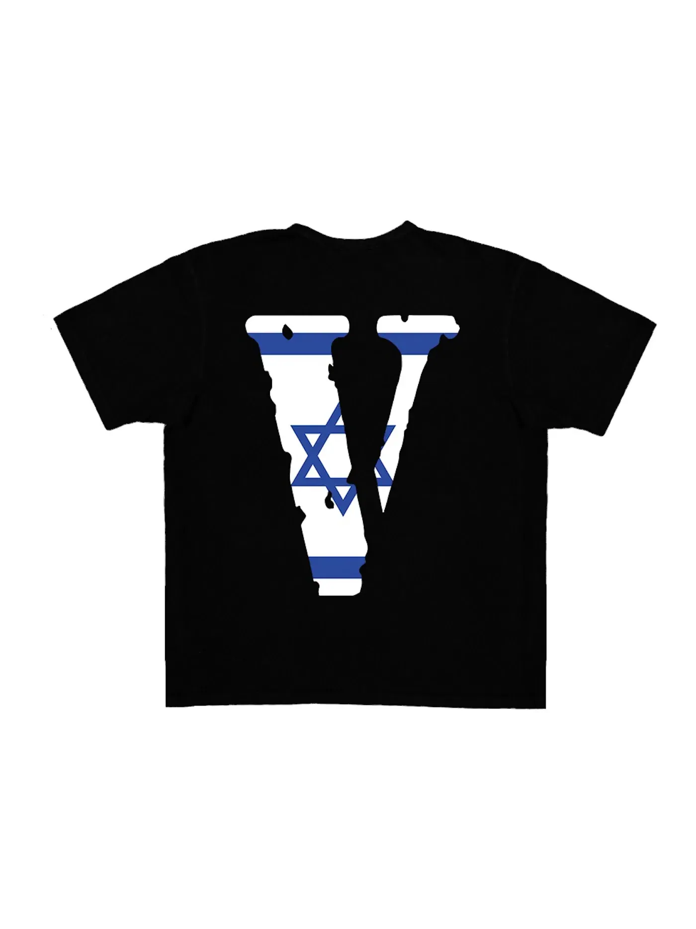 Мужская футболка с принтом Vlone Friends ISR T-shirt — изображение 2 из 2, черный