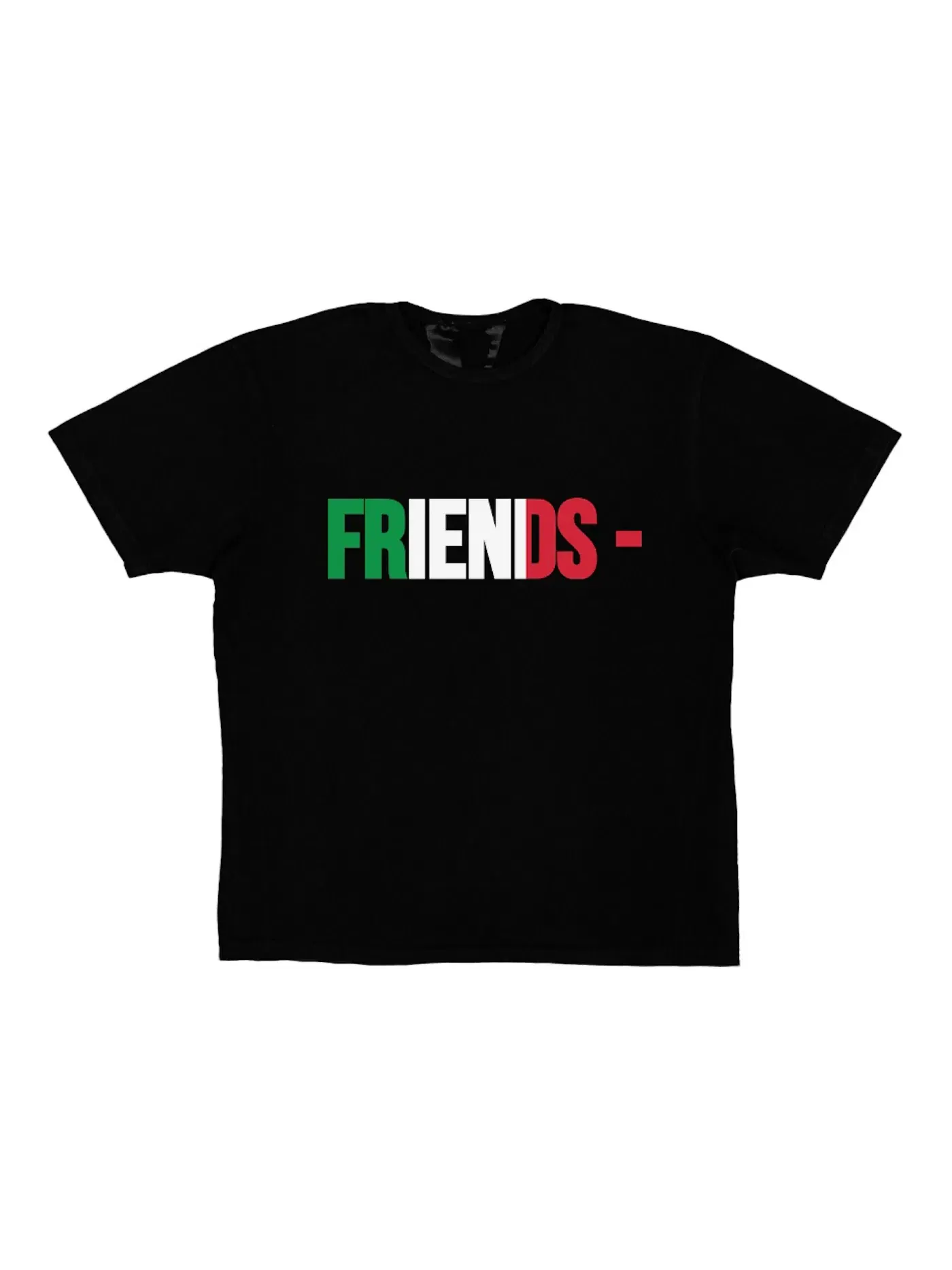 Мужская футболка с принтом Vlone FRIENDS ITA T-shirt — изображение 1 из 2, черный