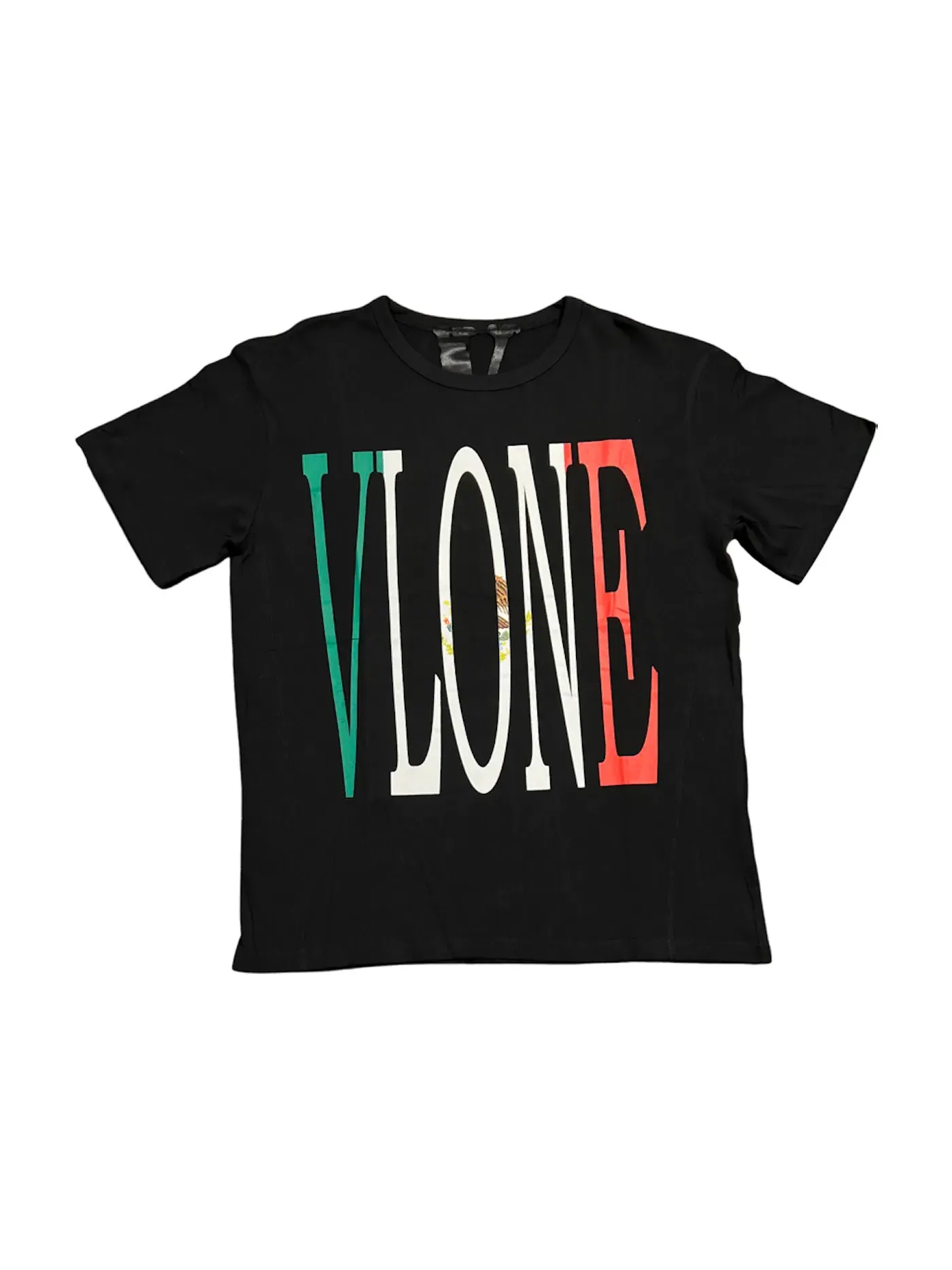 Мужская футболка с принтом Vlone — изображение 2 из 2, черный