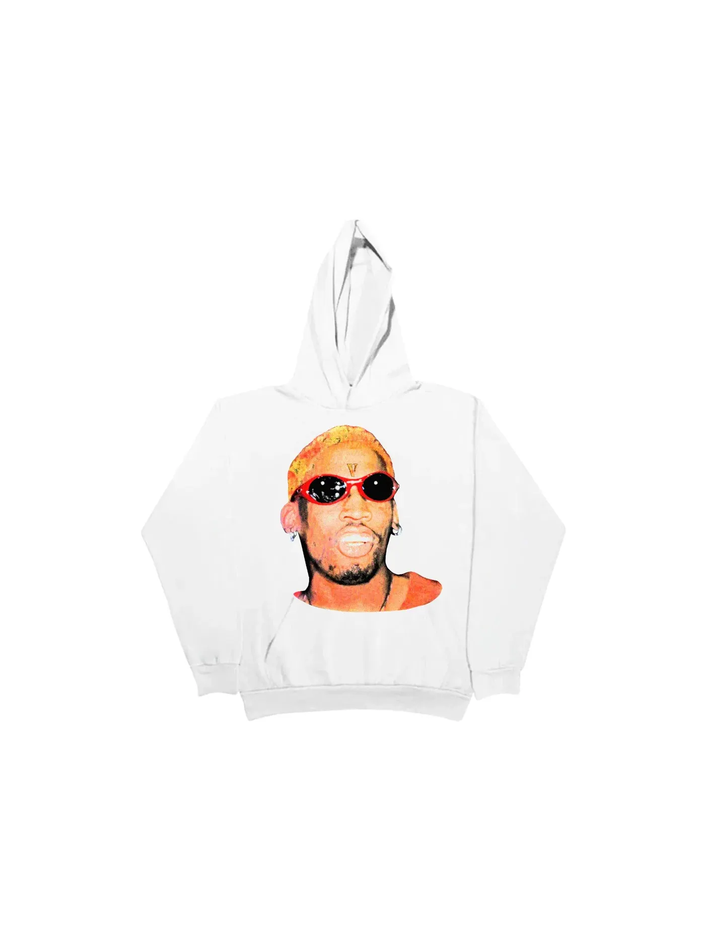Мужская худи с принтом Vlone Rodman Airbrush Hoodie — изображение 1 из 2, белый