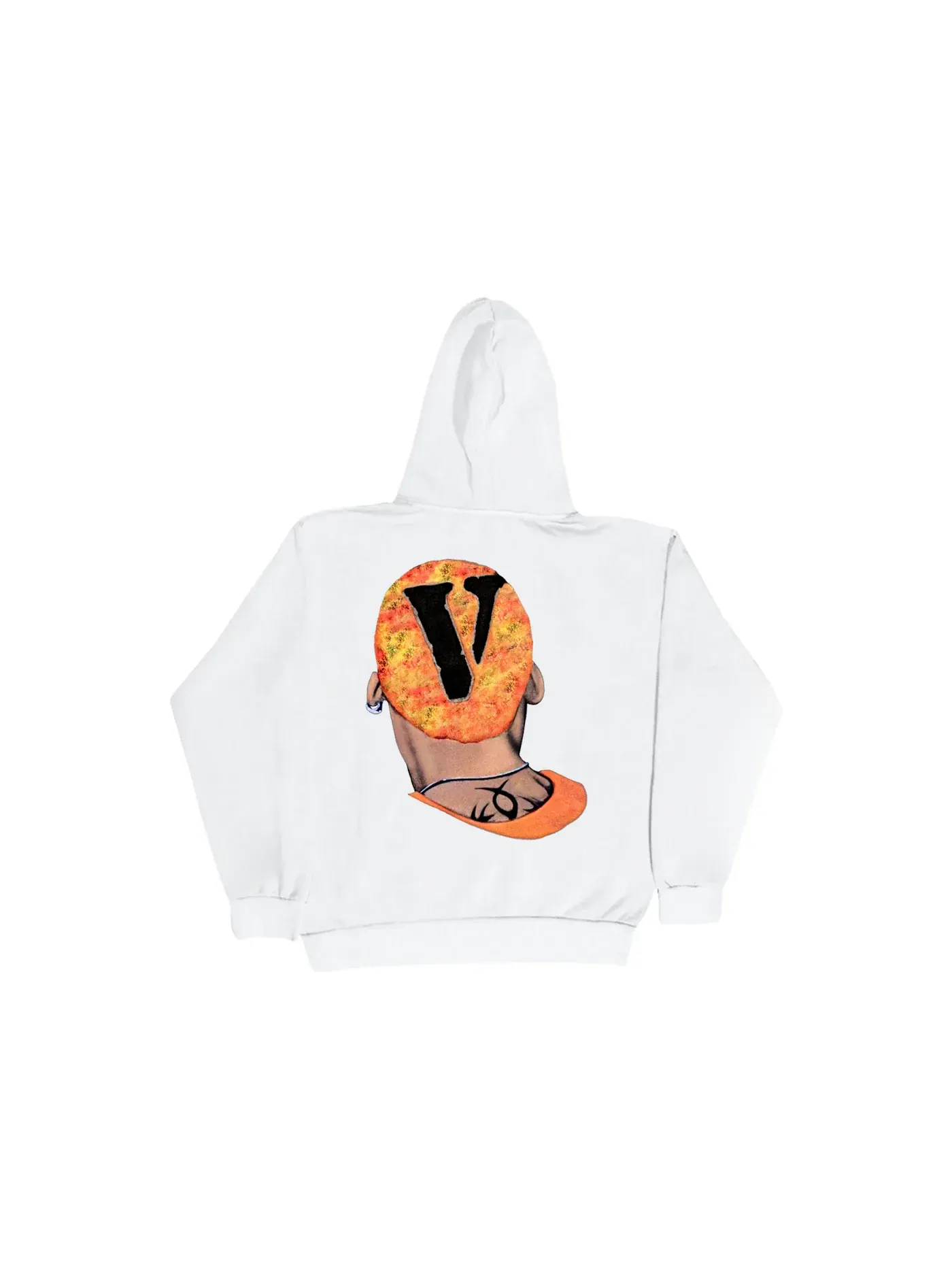 Мужская худи с принтом Vlone Rodman Airbrush Hoodie — изображение 2 из 2, белый