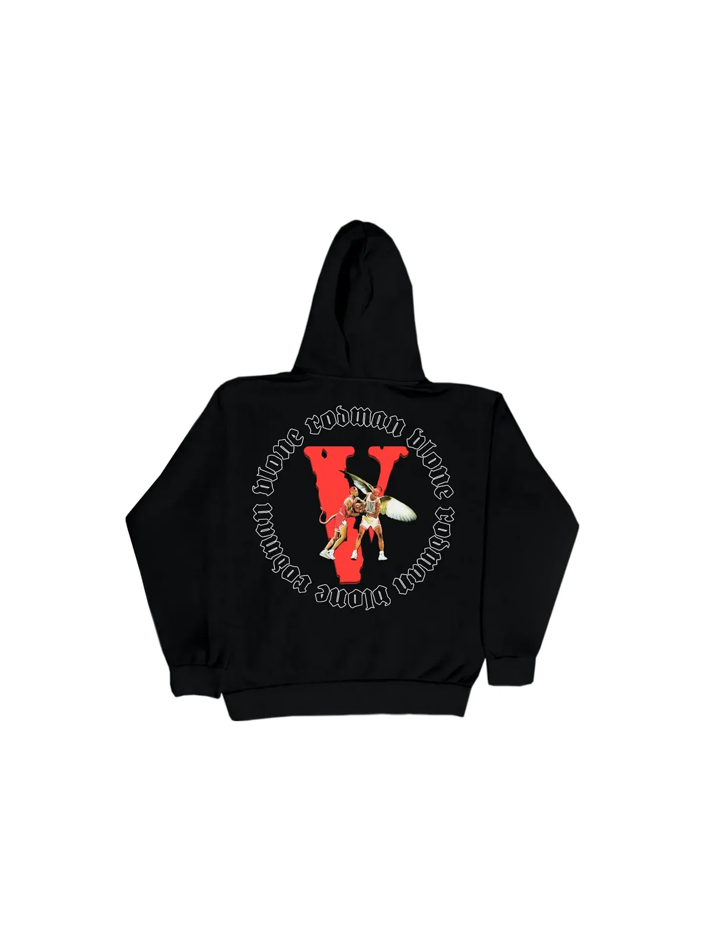 Мужской худи с принтом Vlone Rodman Devil Hoodie — изображение 2 из 2, черный