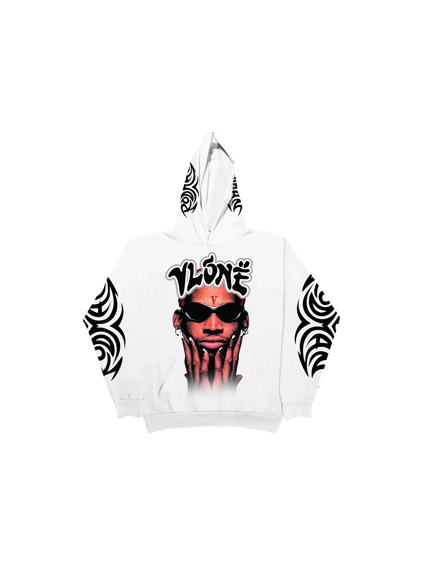 Мужской худи с логотипом Vlone Rodman Logo Vlone — изображение 1 из 2, белый