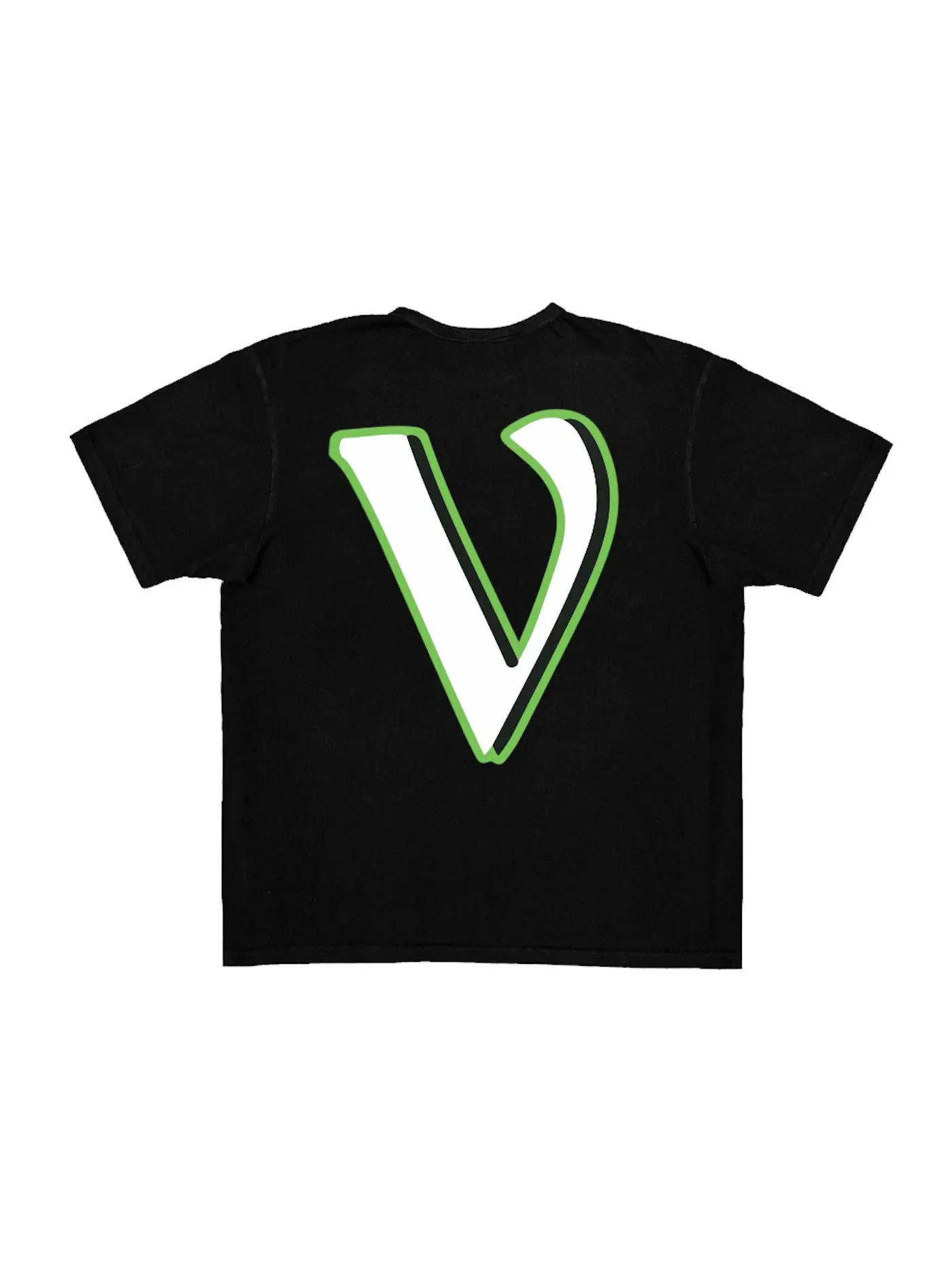 Мужская футболка с принтом Vlone — изображение 2 из 2, черный