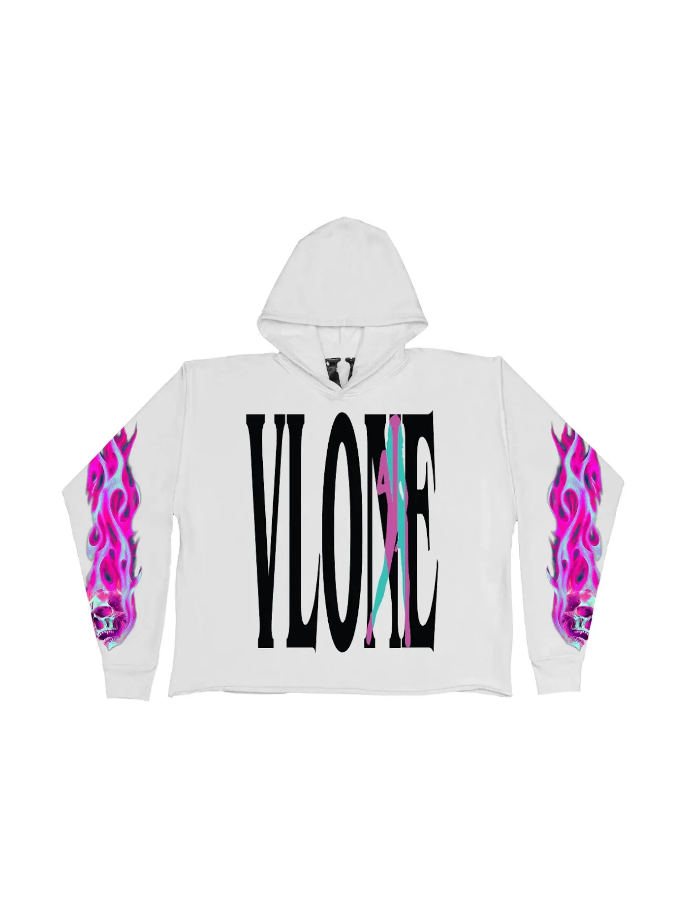 Мужской худи с принтом Vlone Vice City Hoodie White — изображение 1 из 2