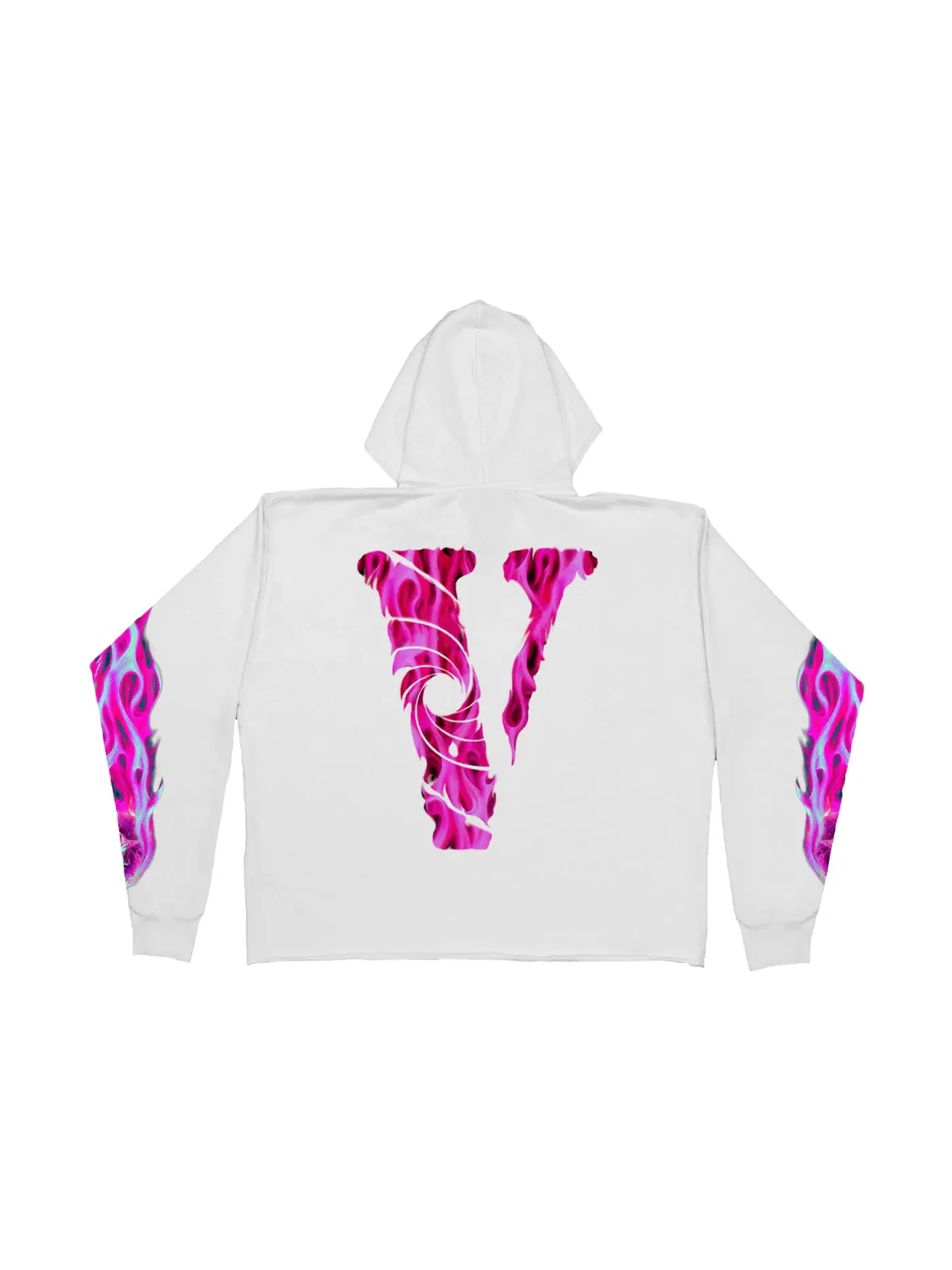 Мужской худи с принтом Vlone Vice City Hoodie White — изображение 2 из 2