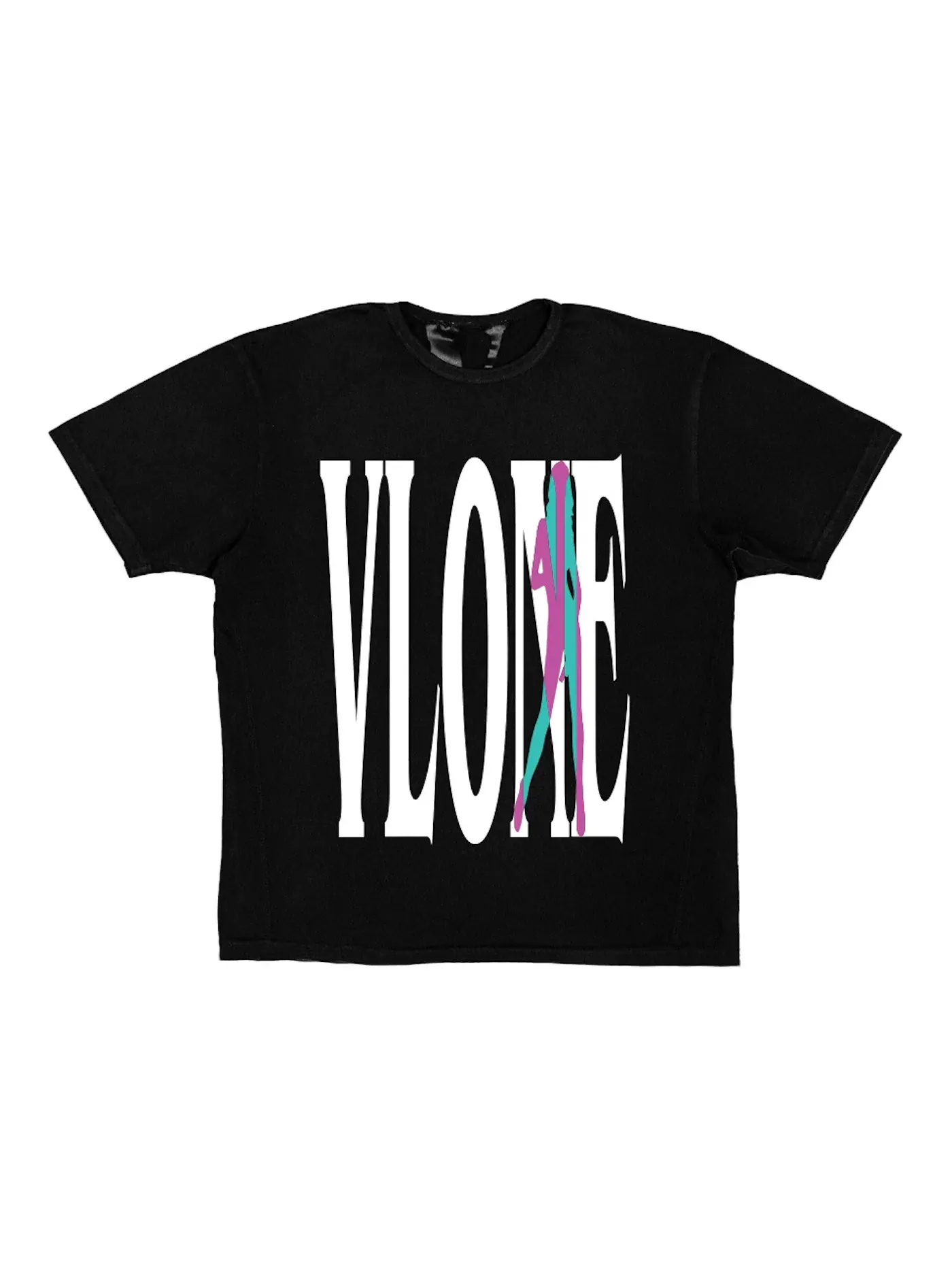 Мужская футболка с принтом Vlone Vice City — изображение 1 из 2, черный