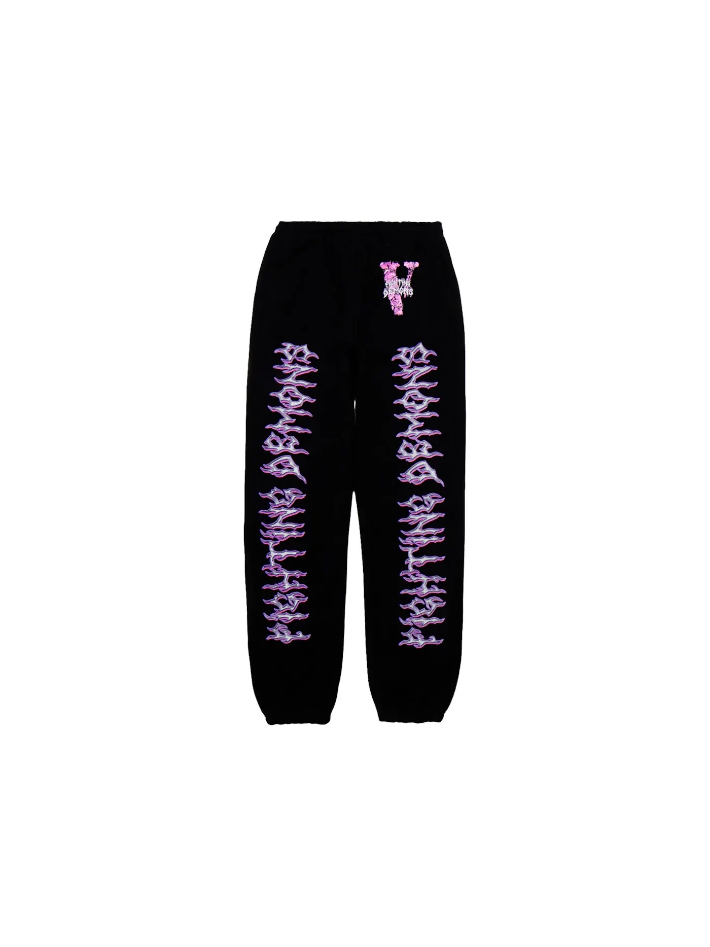 Мужские спортивные штаны с принтом Juice Wrld x Vlone Rider Sweatpant Black — изображение 1 из 2, черный