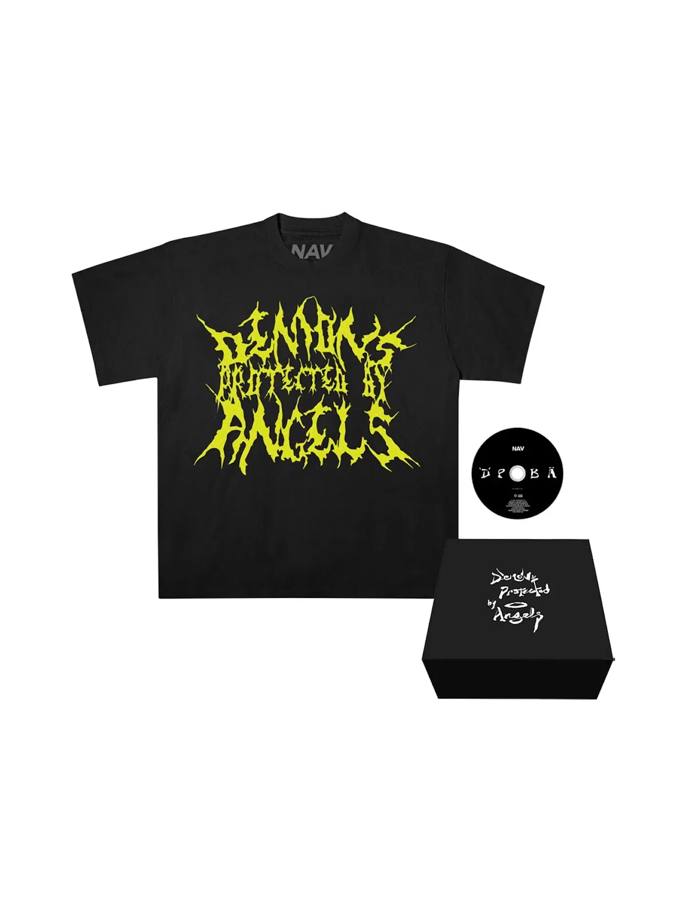 Мужская футболка с принтом Vlone X Nav DPBA Box Set 002 Jagged Vlone — изображение 1 из 3, черный
