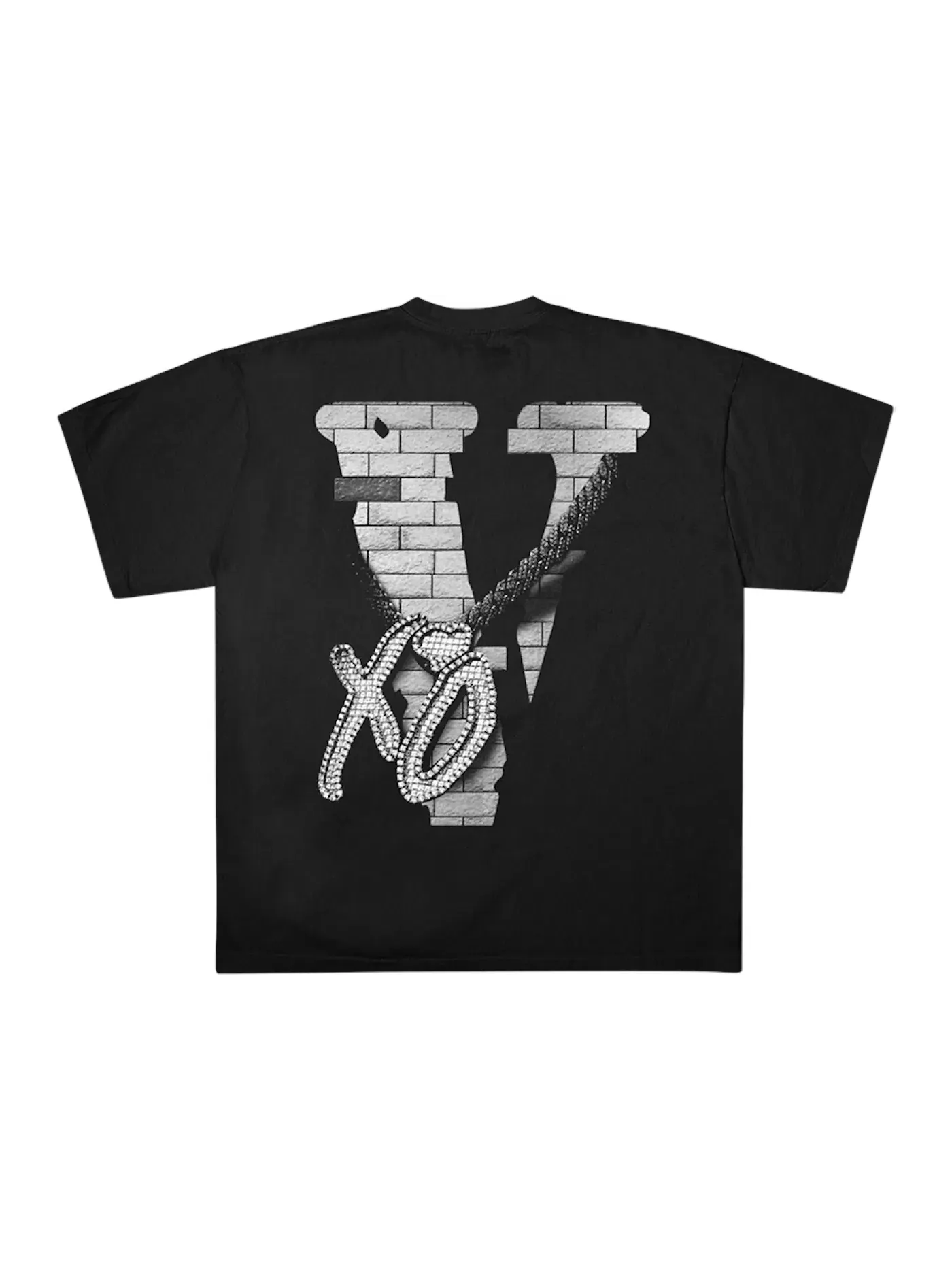 Мужская футболка с принтом Vlone X Nav DPBA Box Set 003 XO T-Shirt Vlone — изображение 3 из 3, черный