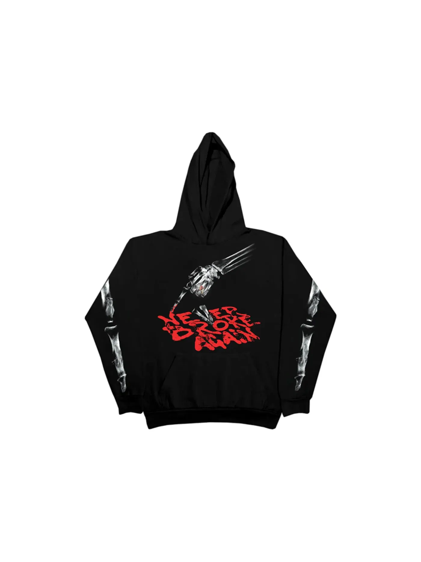 Мужская худи с принтом Bones Vlone — изображение 2 из 2, черный