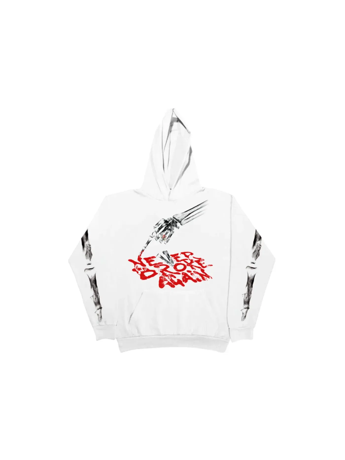 Мужской худи с принтом Bones Hoodie Vlone — изображение 2 из 2, белый