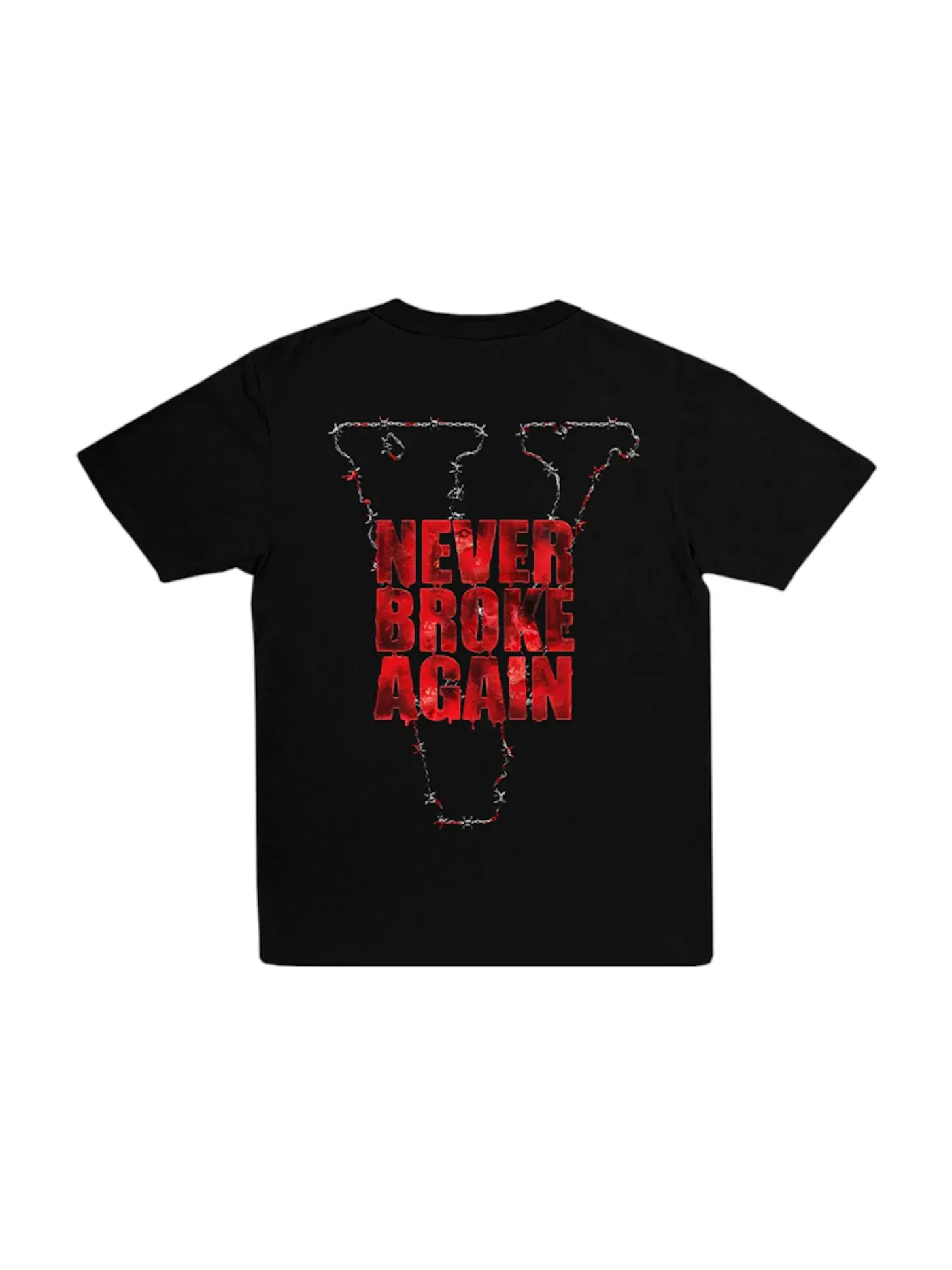 Мужская футболка с принтом Vlone x Never Broke Again Haunted Vlone — изображение 1 из 2, черный